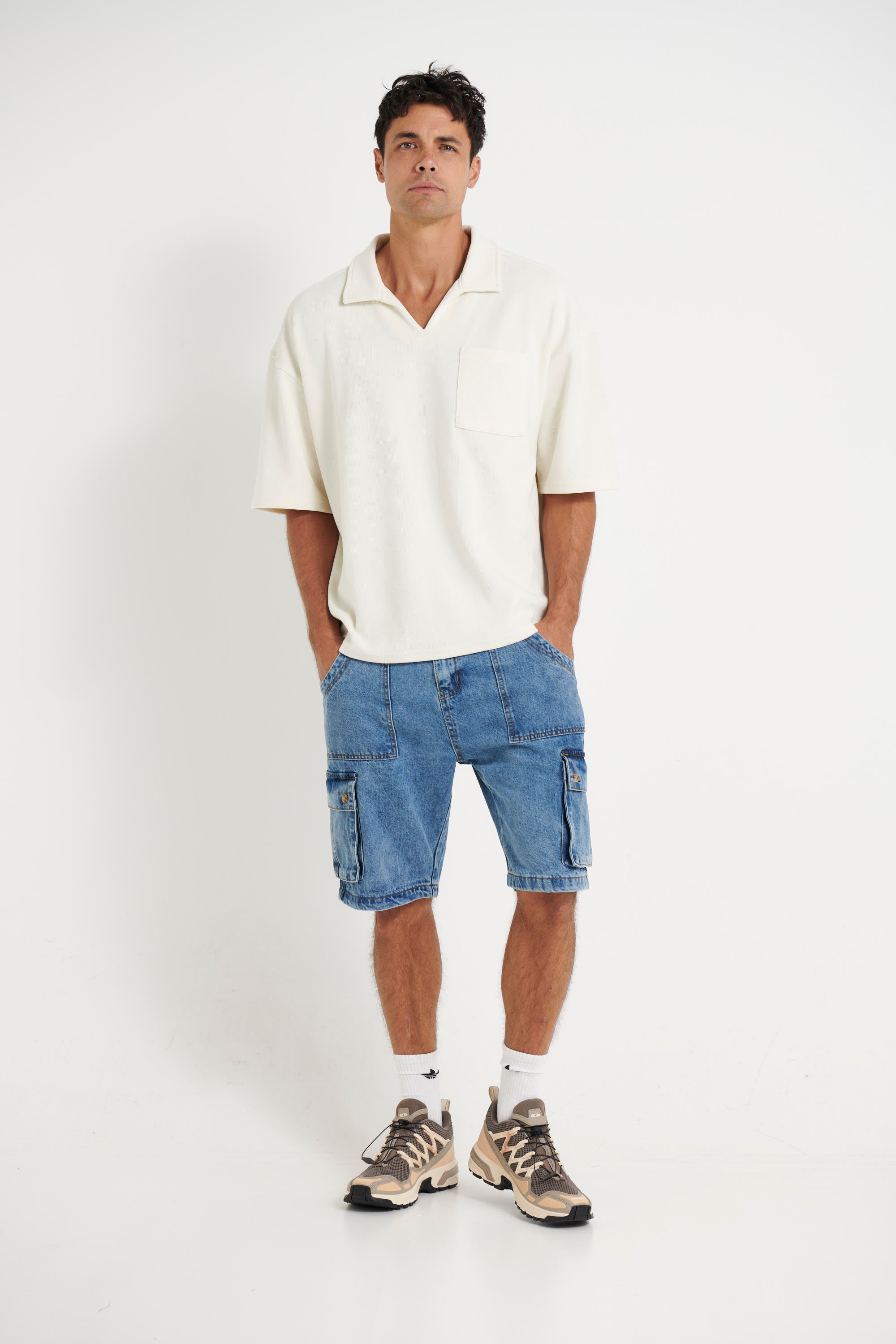 Neil Soft Cord Polo White