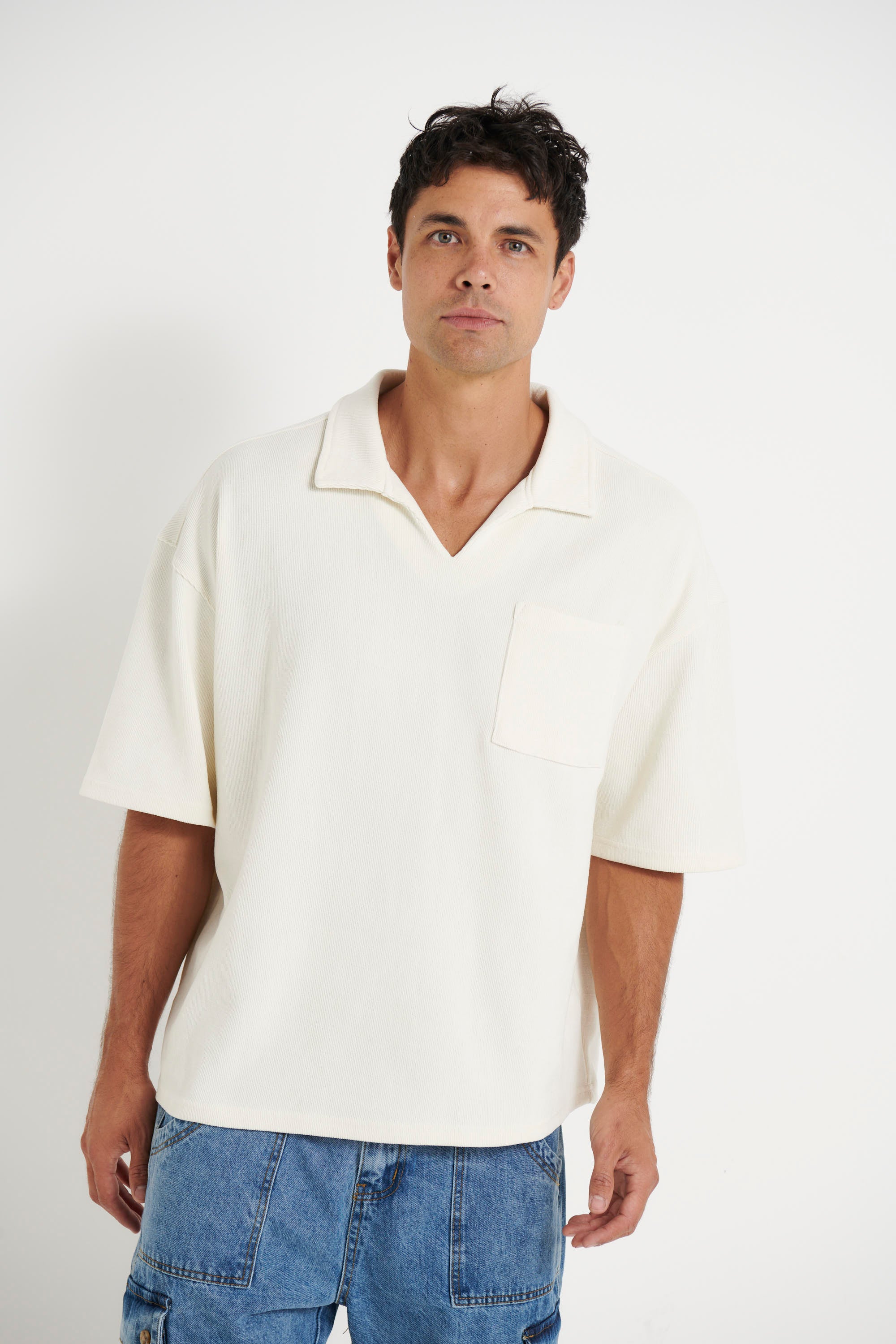 Neil Soft Cord Polo White