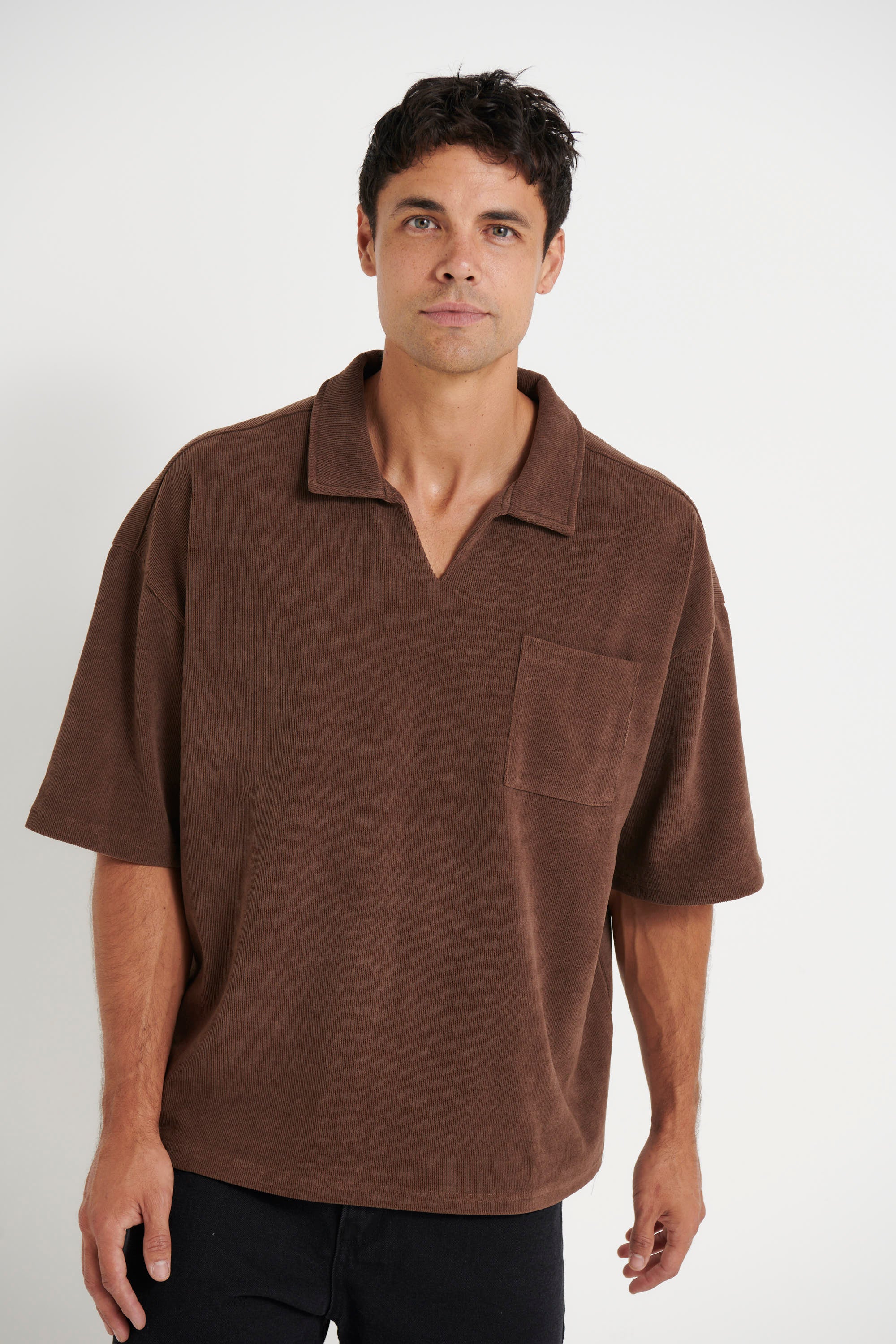 Neil Soft Cord Polo Choc