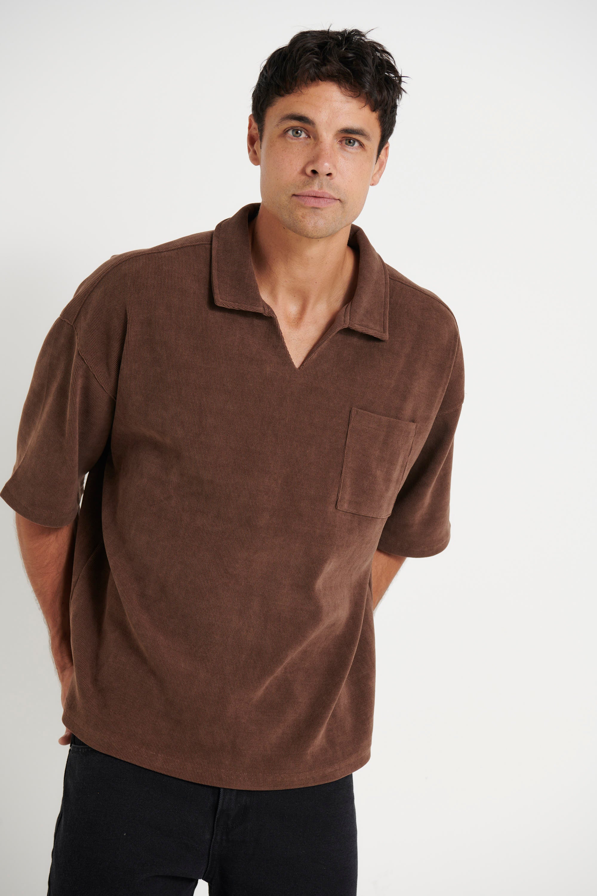 Neil Soft Cord Polo Choc