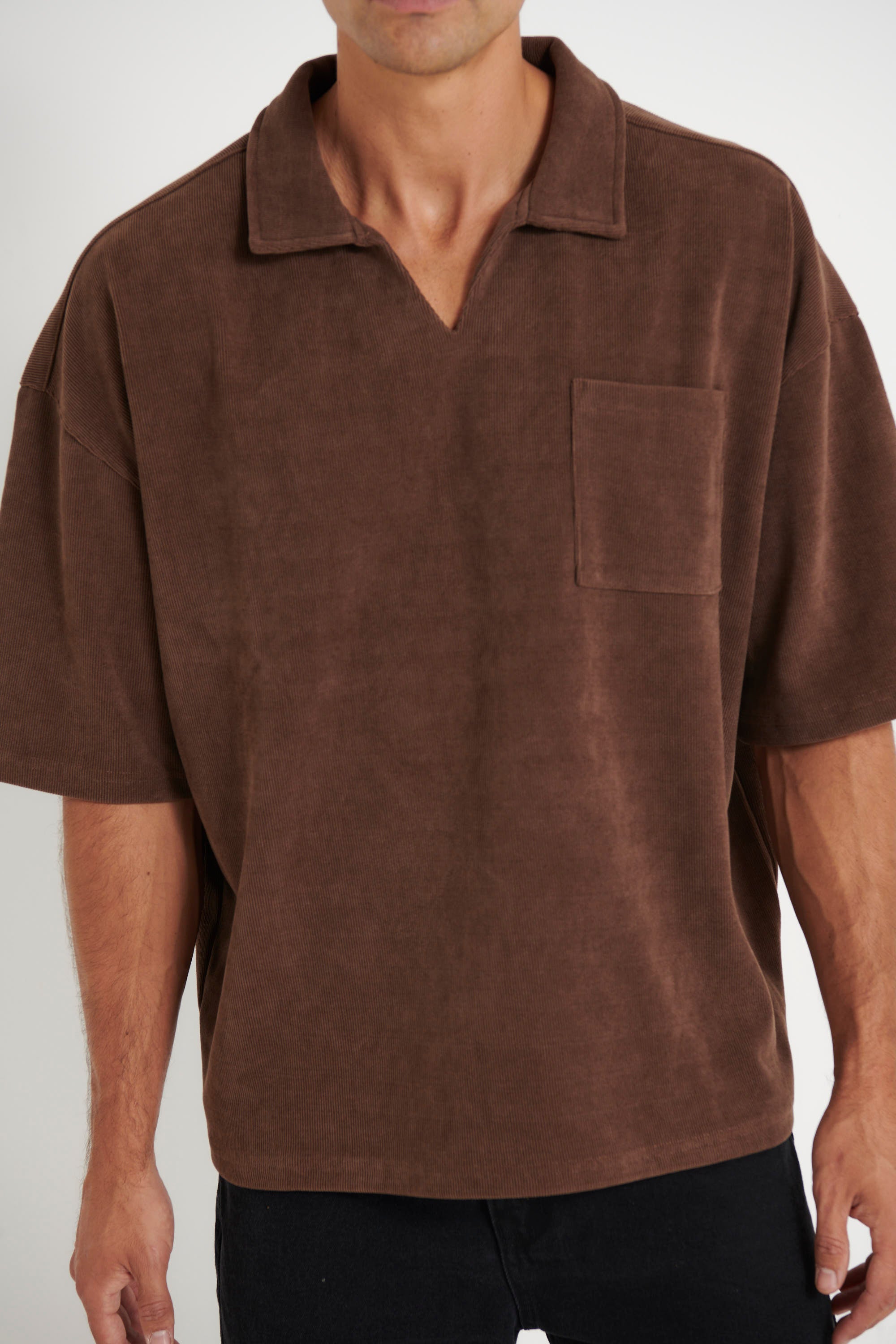 Neil Soft Cord Polo Choc