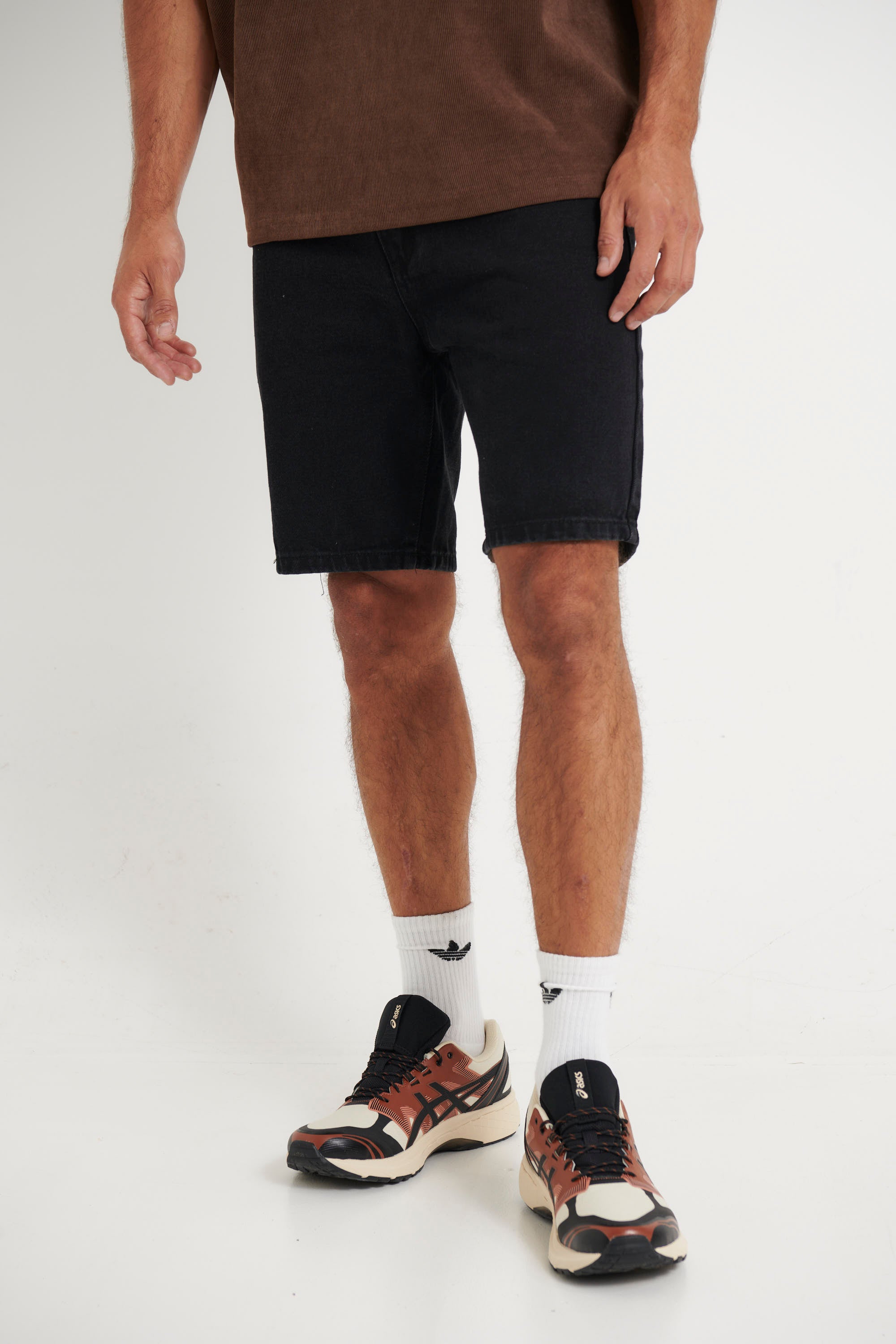 Andre Relaxed Denim Short Black
