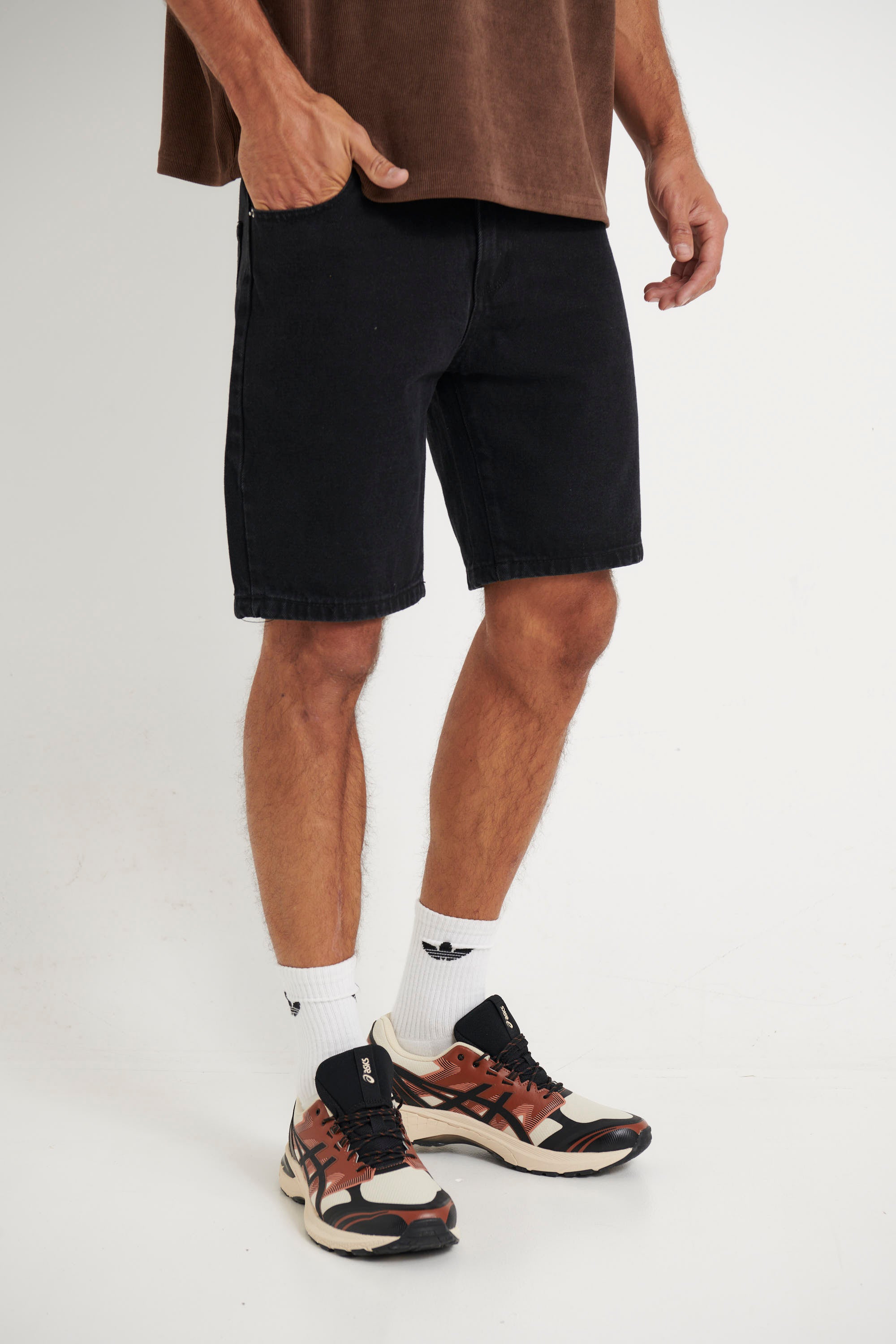 Andre Relaxed Denim Short Black