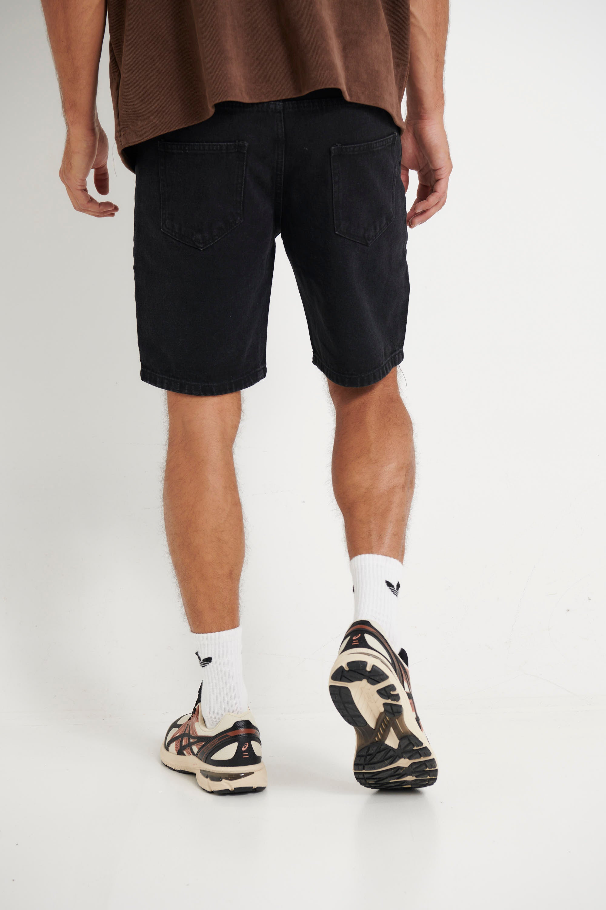 Andre Relaxed Denim Short Black