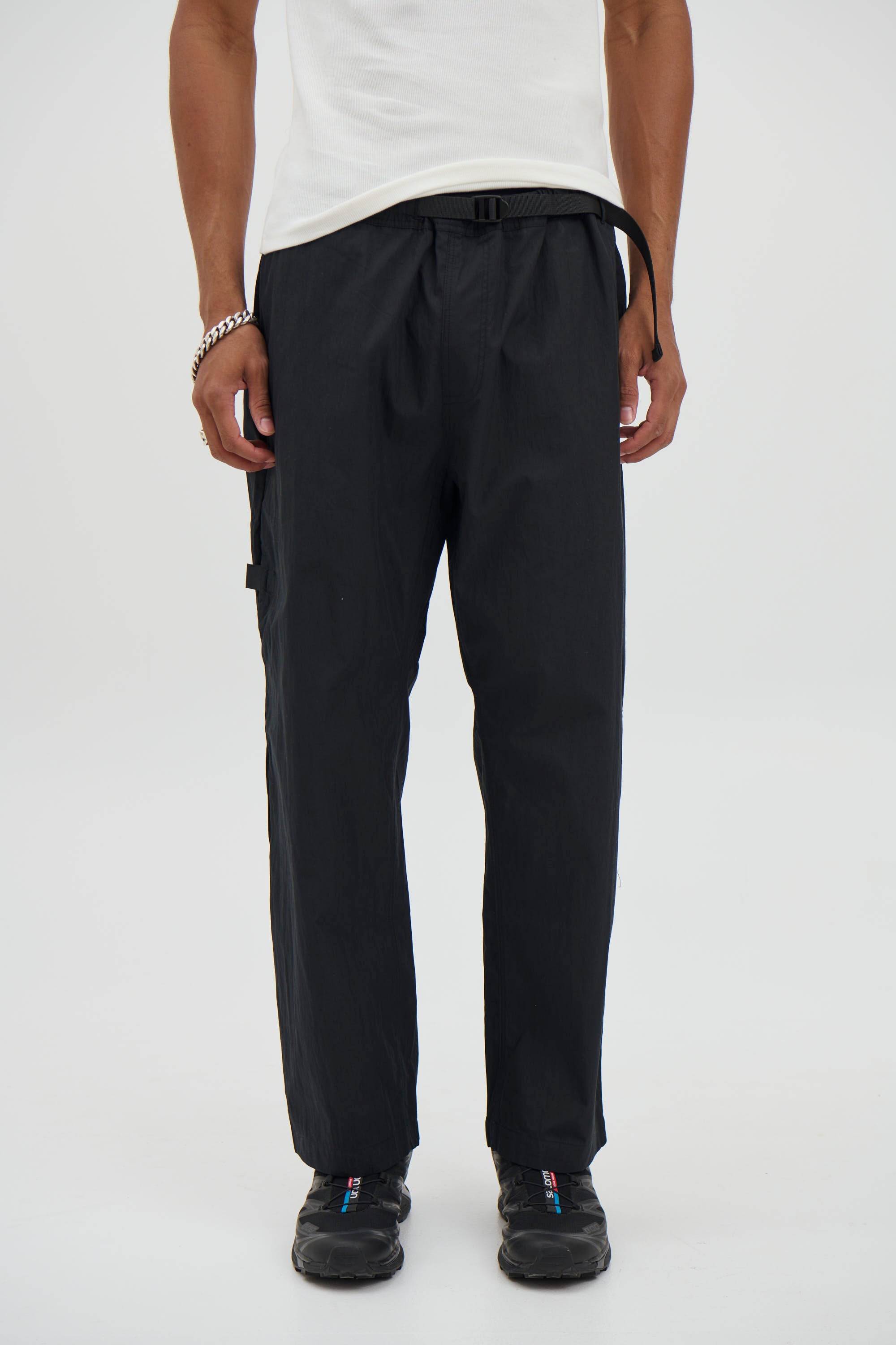 Charlie Baggy Nylon Pant Black