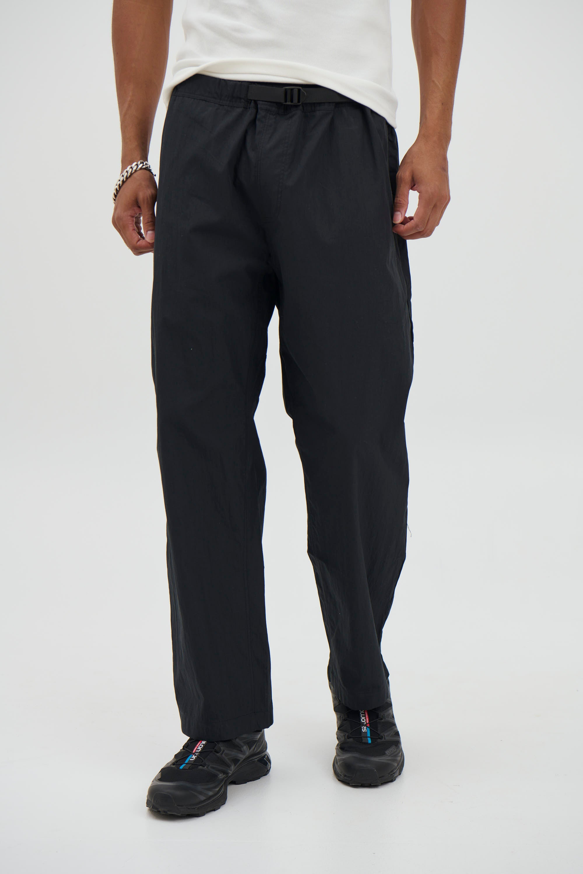 Charlie Baggy Nylon Pant Black