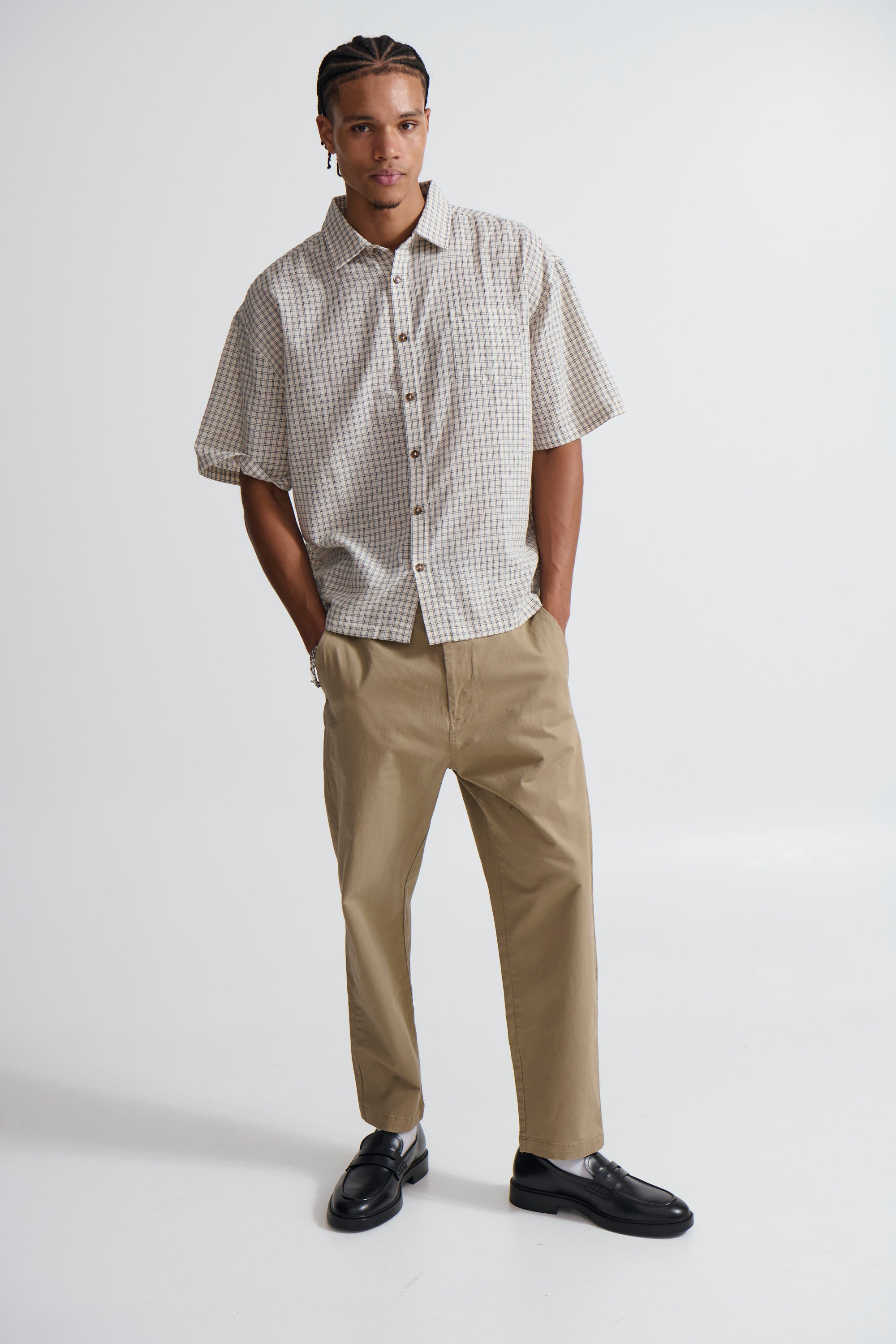 Straight Pleat Pant Light Khaki - FINAL SALE