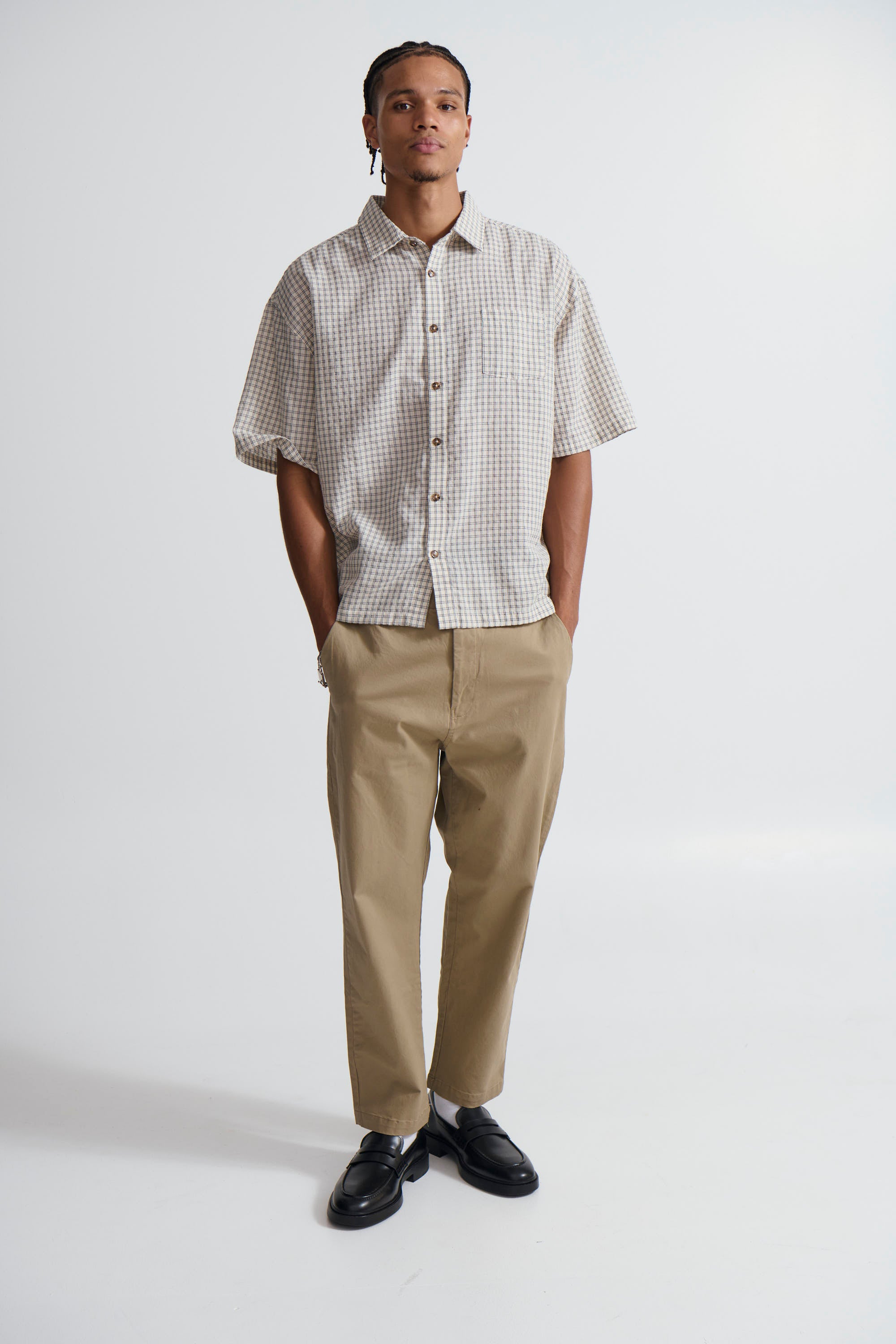 Straight Pleat Pant Light Khaki - FINAL SALE