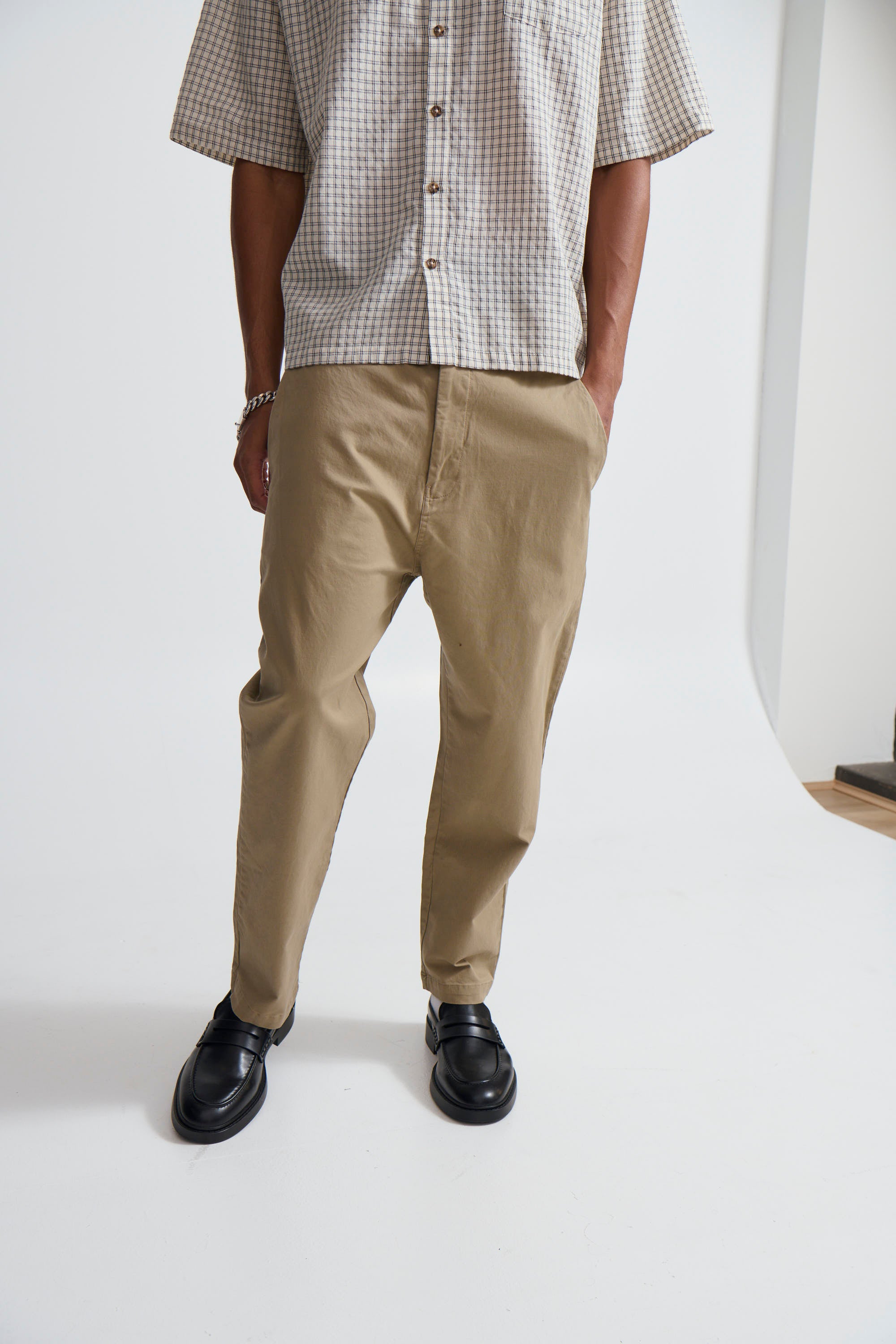 Straight Pleat Pant Light Khaki - FINAL SALE