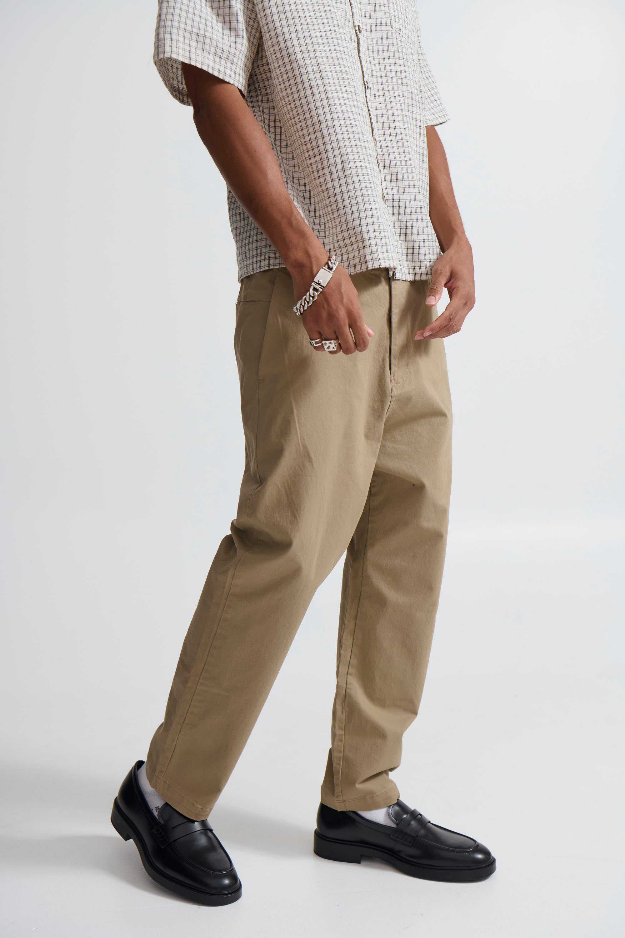 Straight Pleat Pant Light Khaki - FINAL SALE