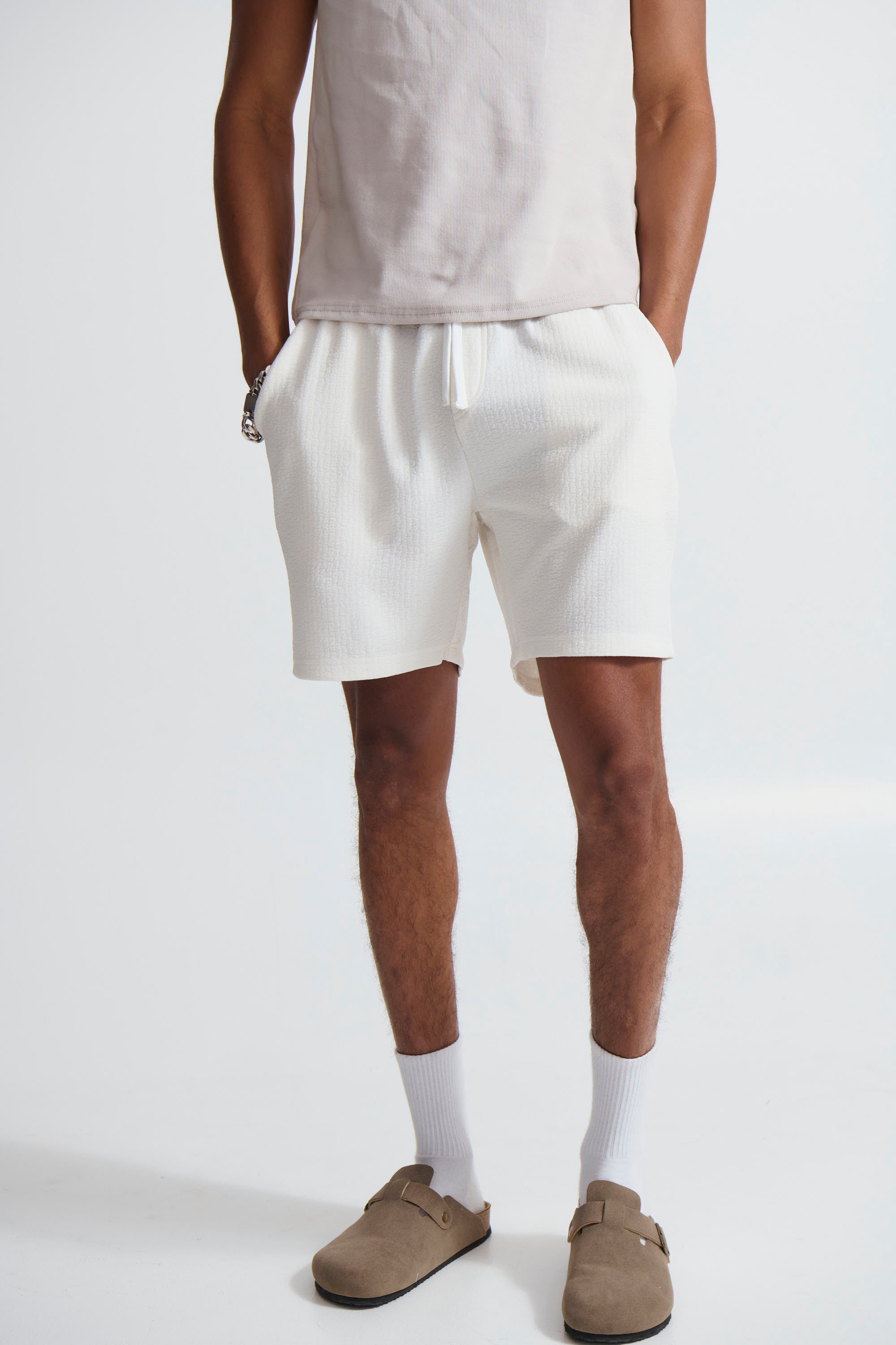 Lucas Short Soft Texture White