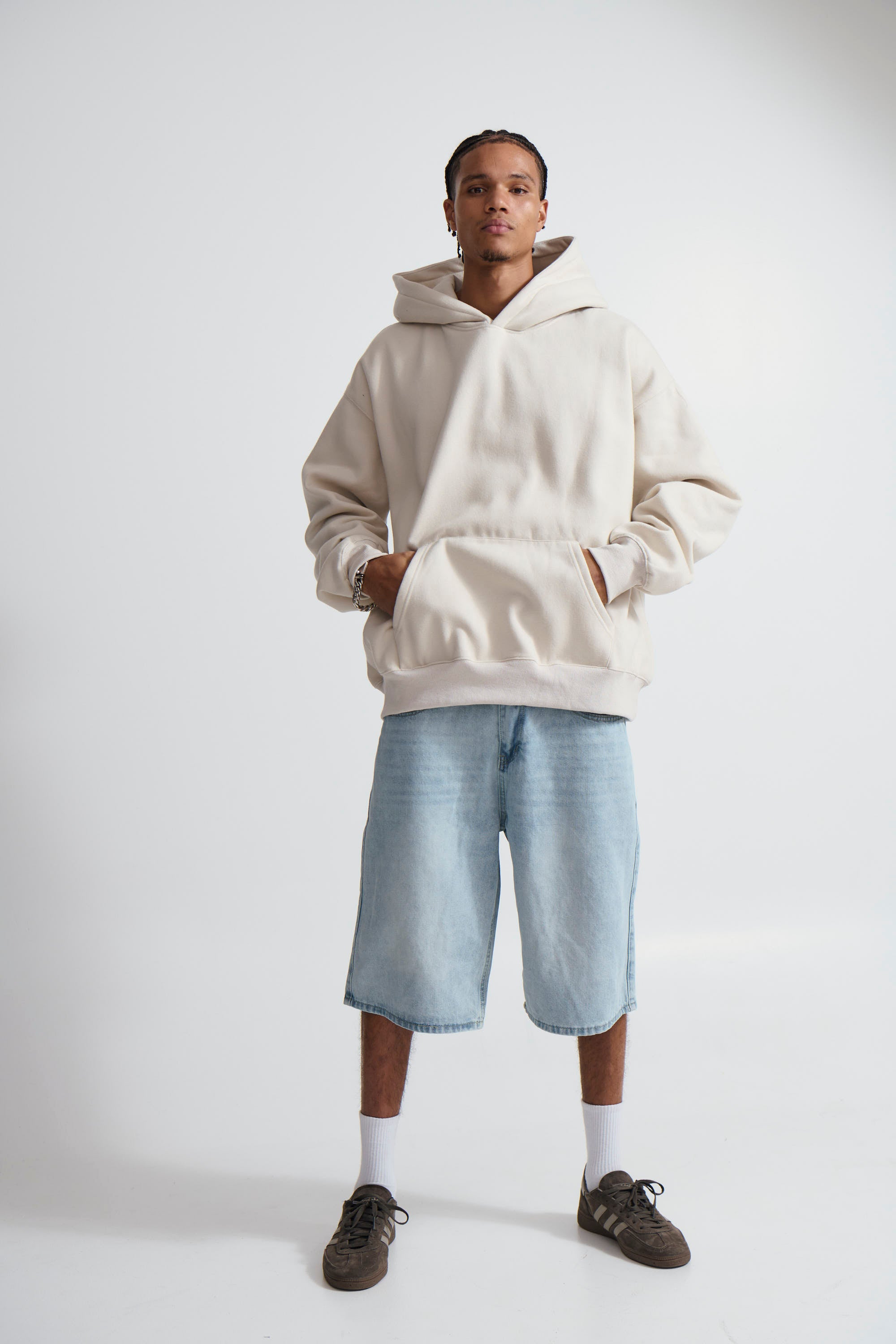 Roman Oversize Basic Hoodie Ivory - FINAL SALE