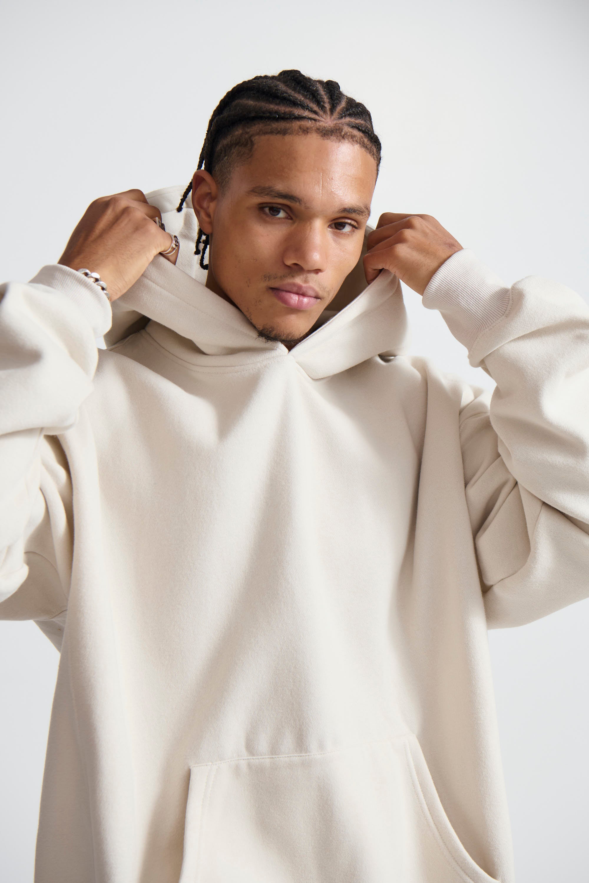 Roman Oversize Basic Hoodie Ivory - FINAL SALE
