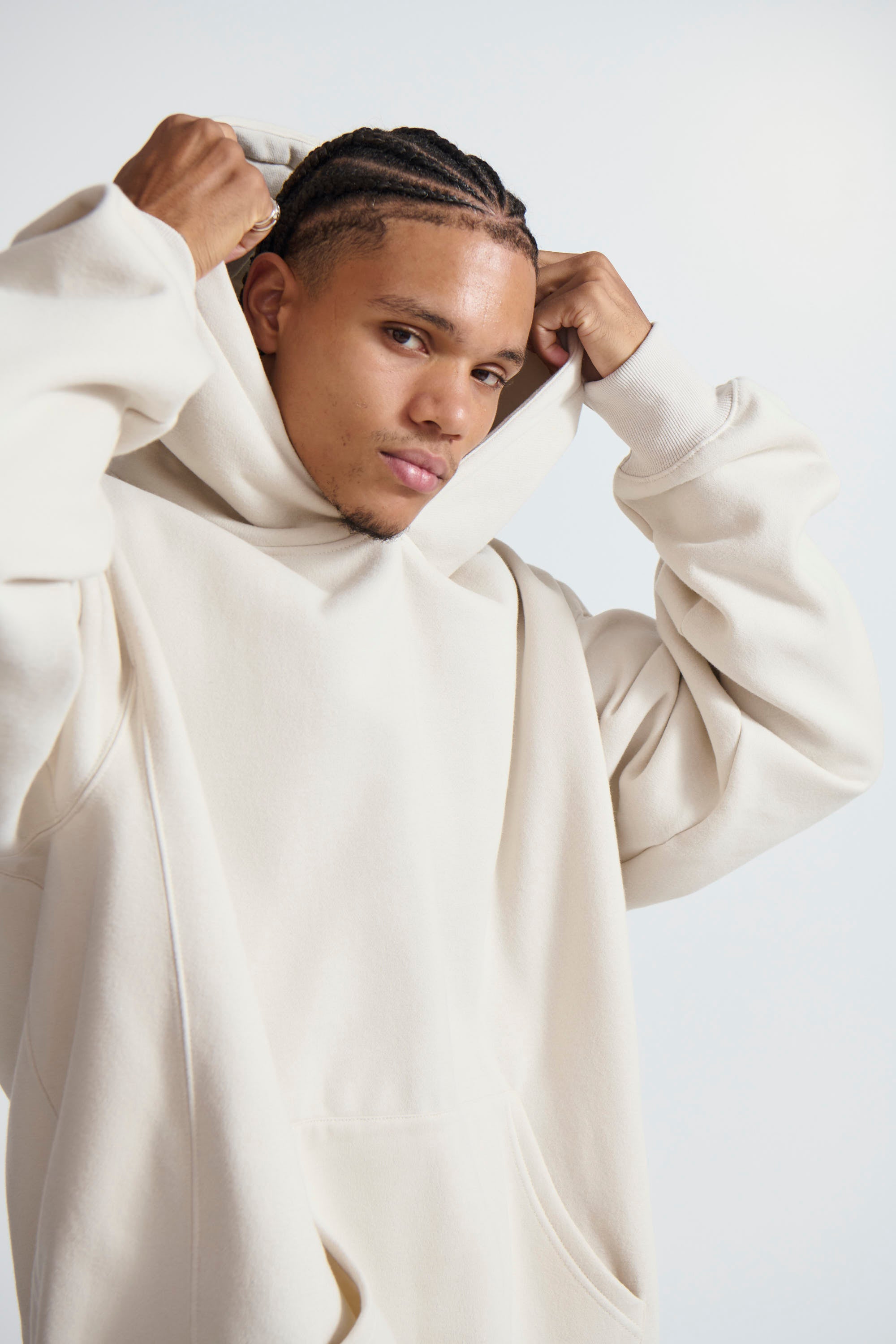 Roman Oversize Basic Hoodie Ivory - FINAL SALE
