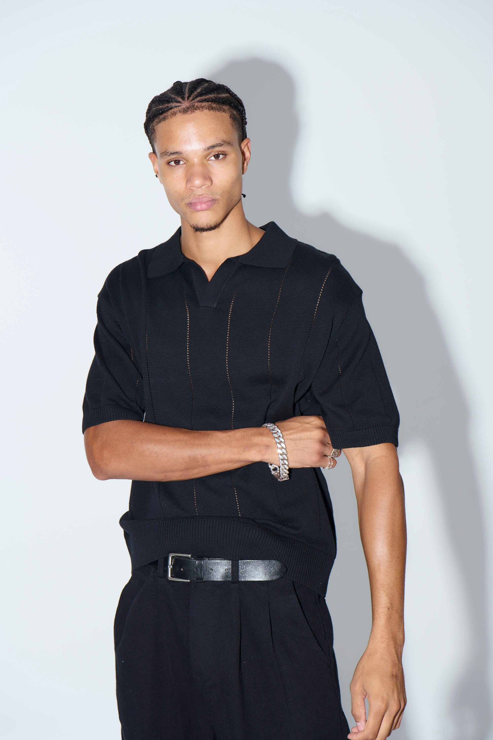 NTH Rib Polo Black