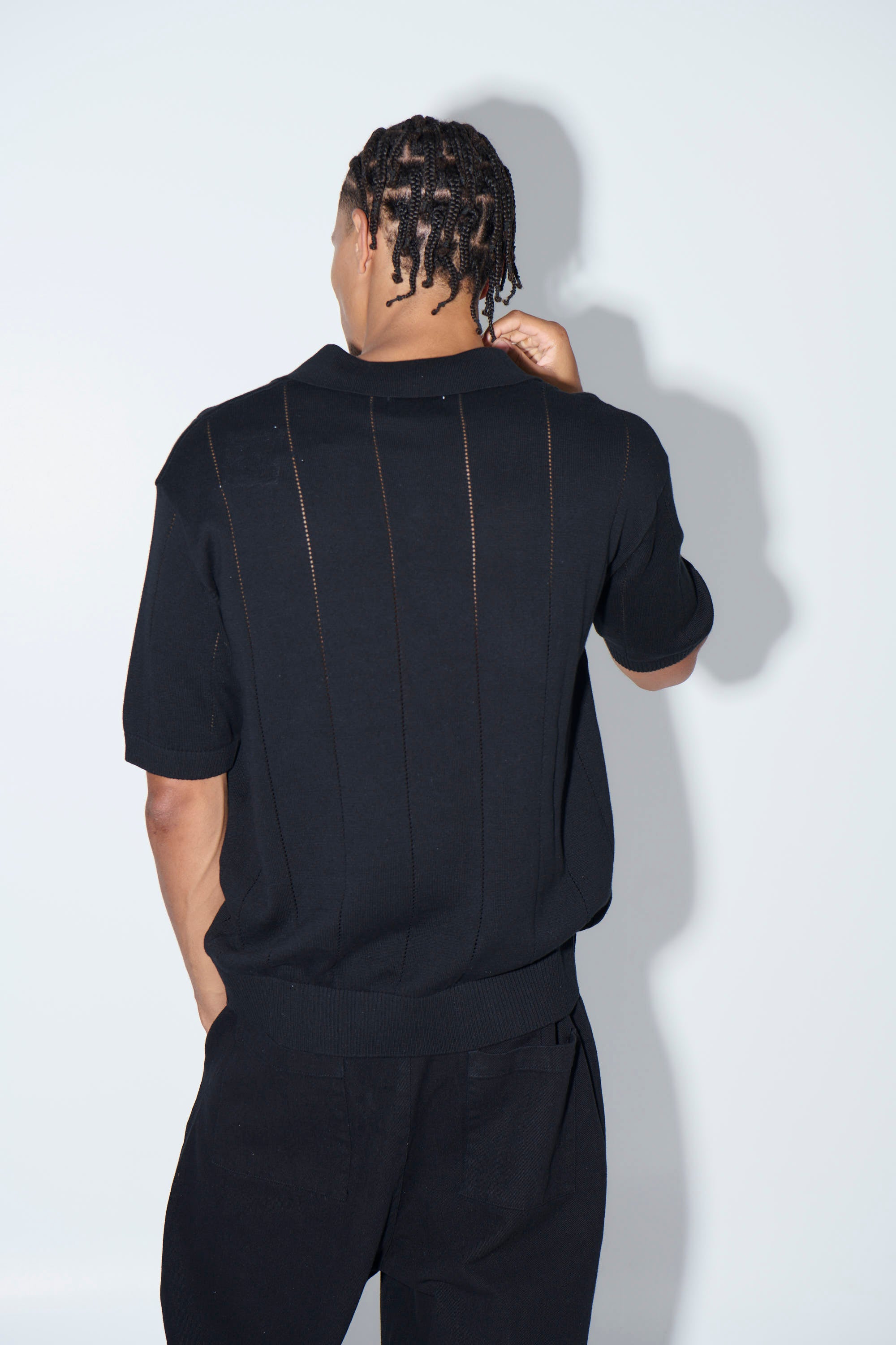 NTH Rib Polo Black