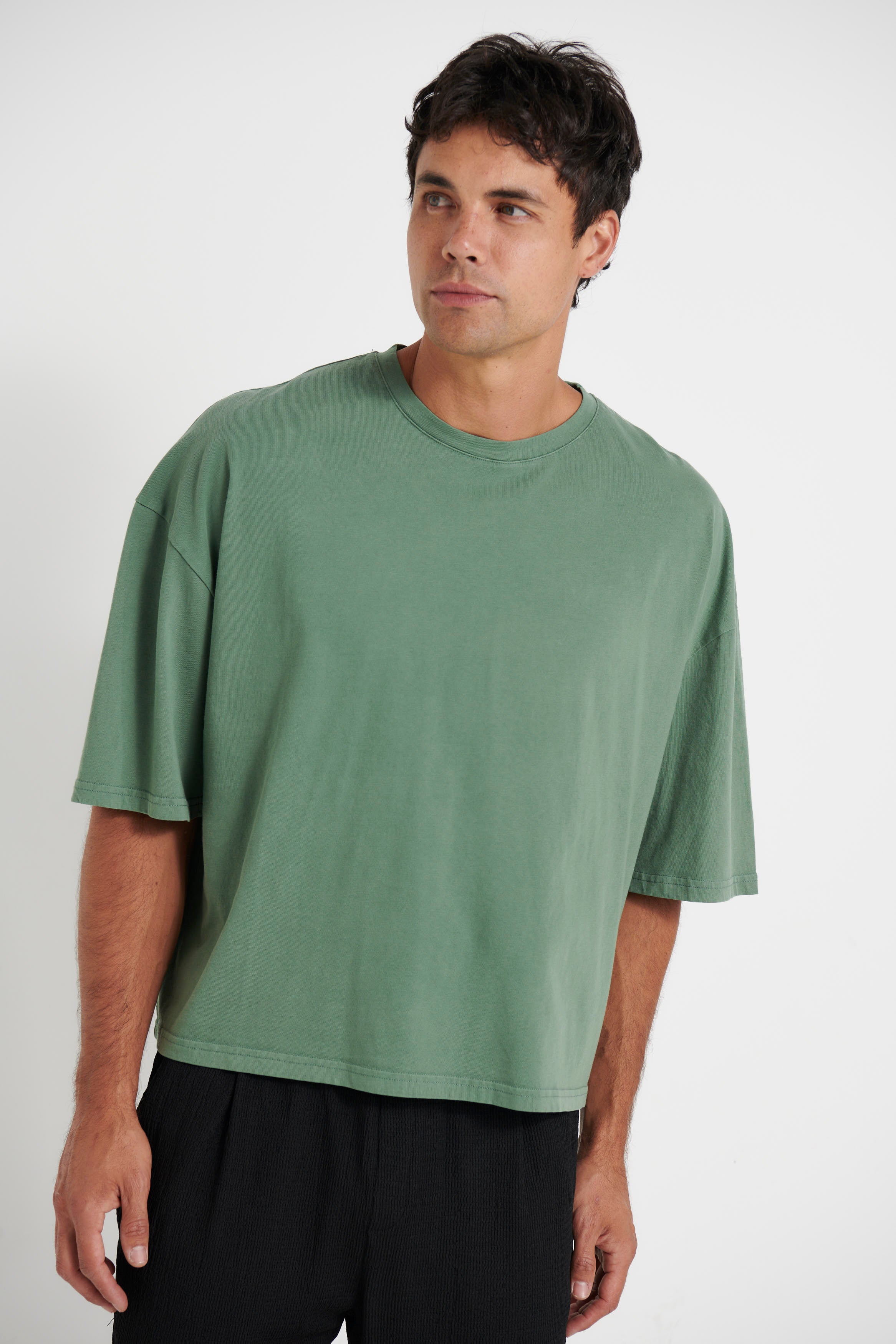 NTH Crop Box Tee Pine