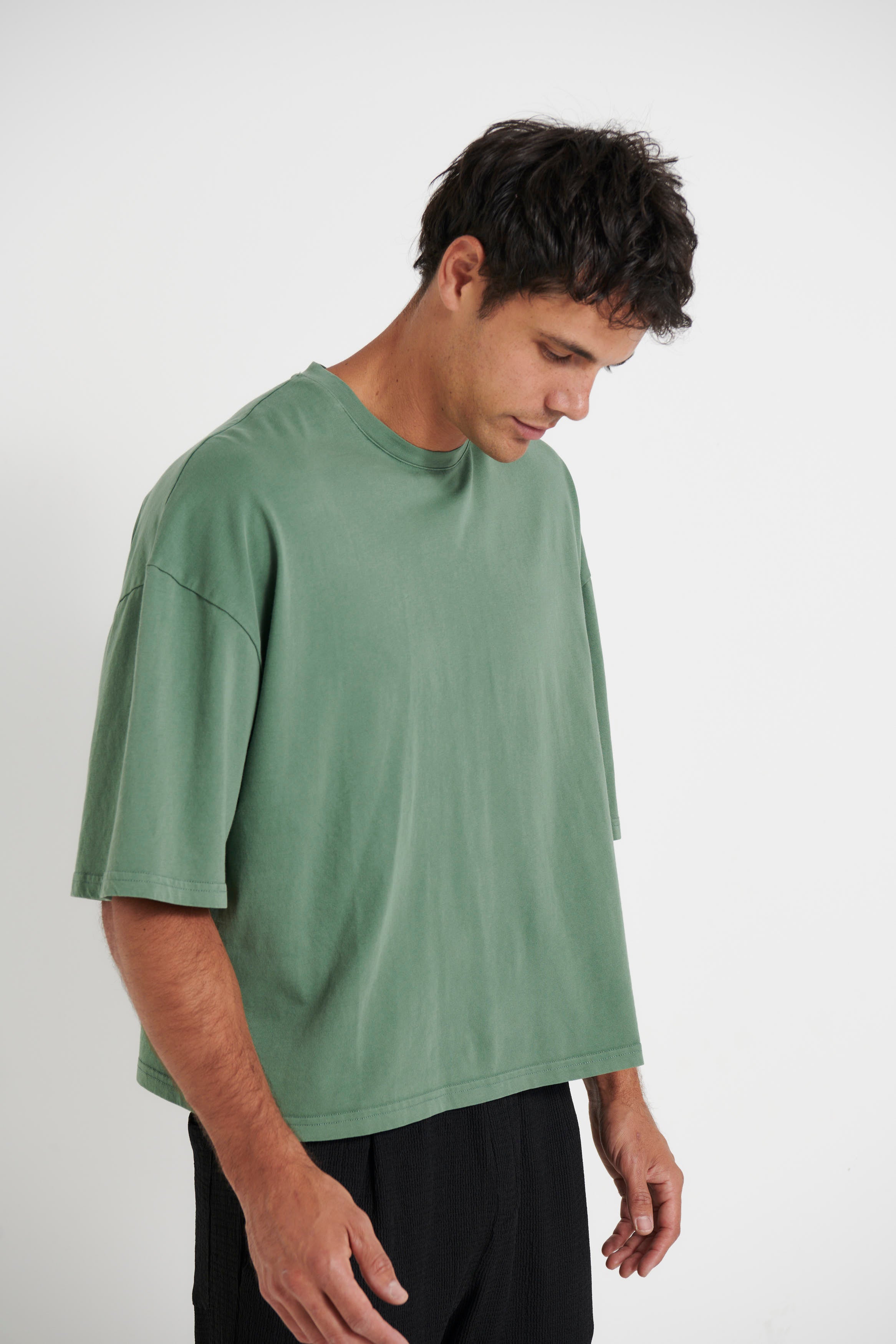 NTH Crop Box Tee Pine