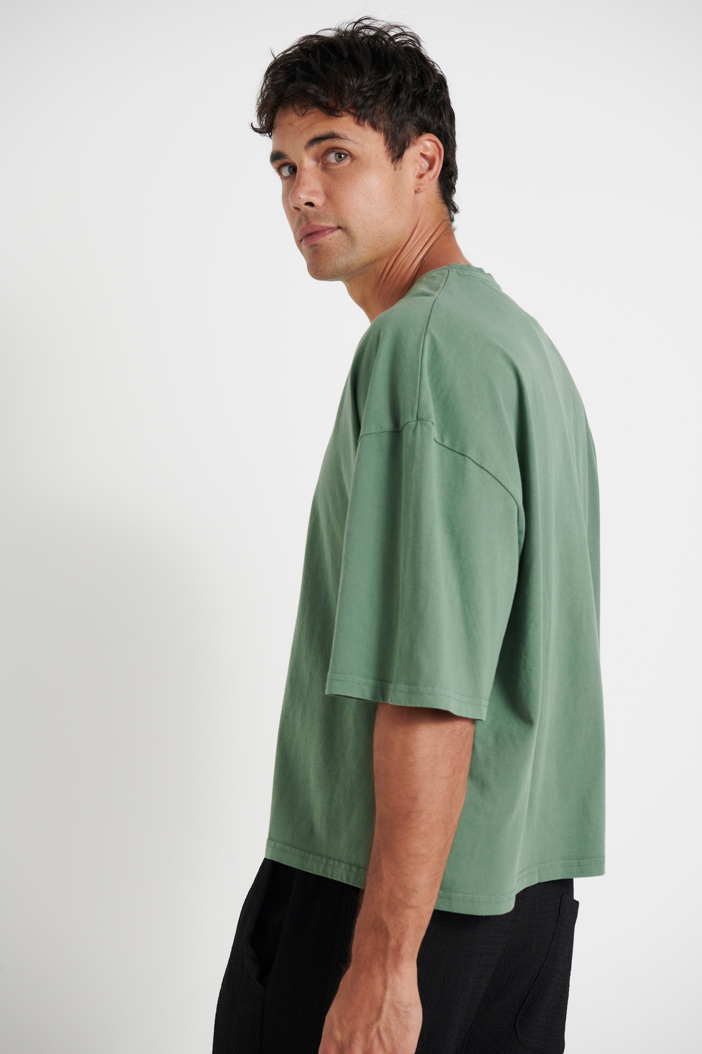 NTH Crop Box Tee Pine