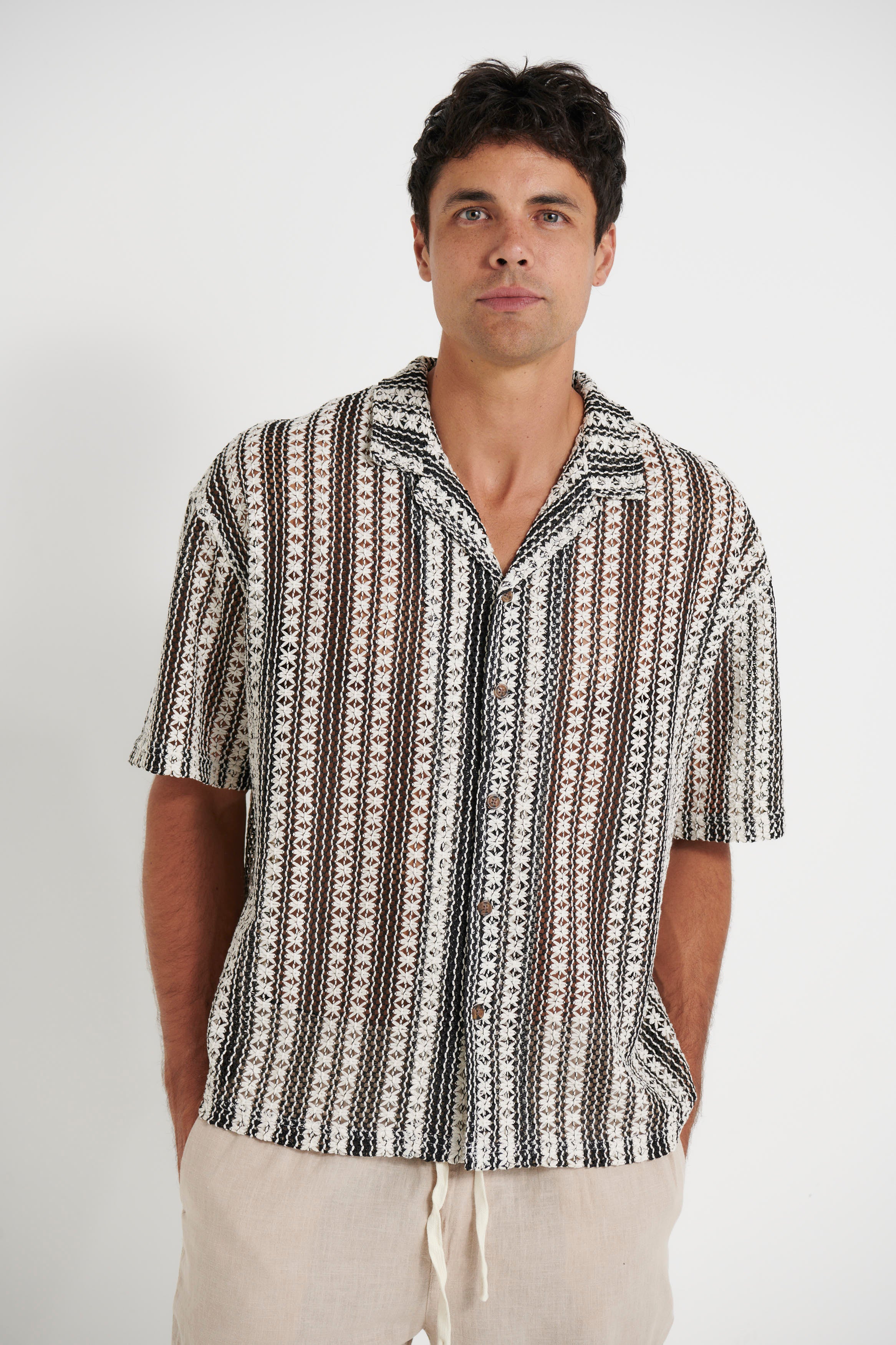 Raf Cropped Shirt Crochet