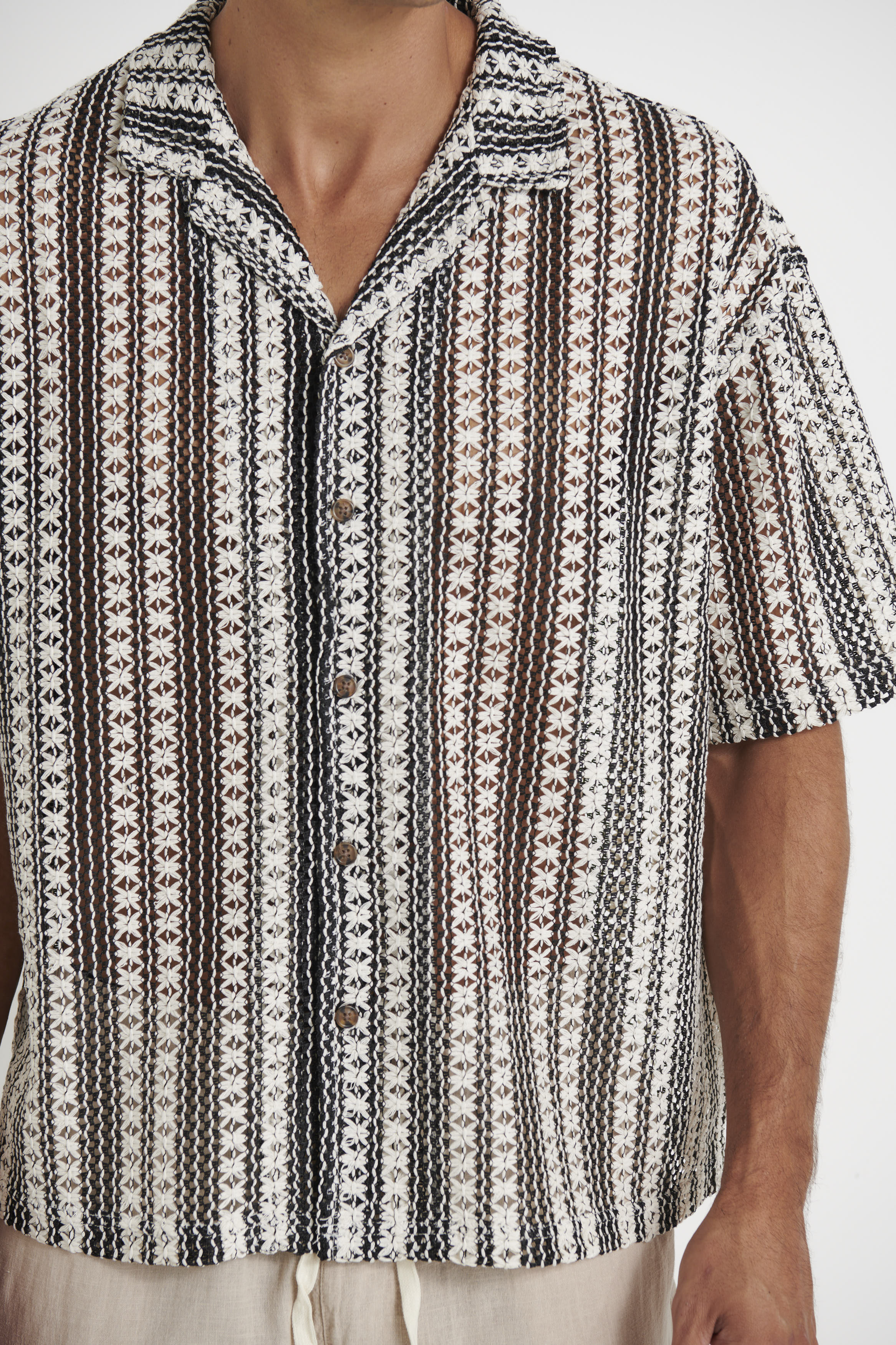 Raf Cropped Shirt Crochet