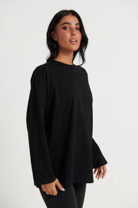 Lily Long Sleeve Top Black