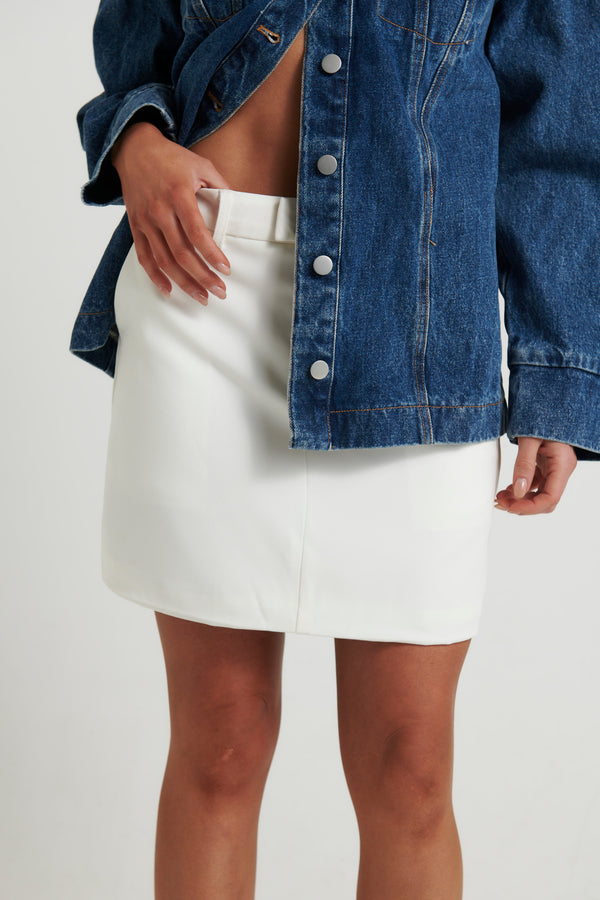 Collins Mini Skirt White