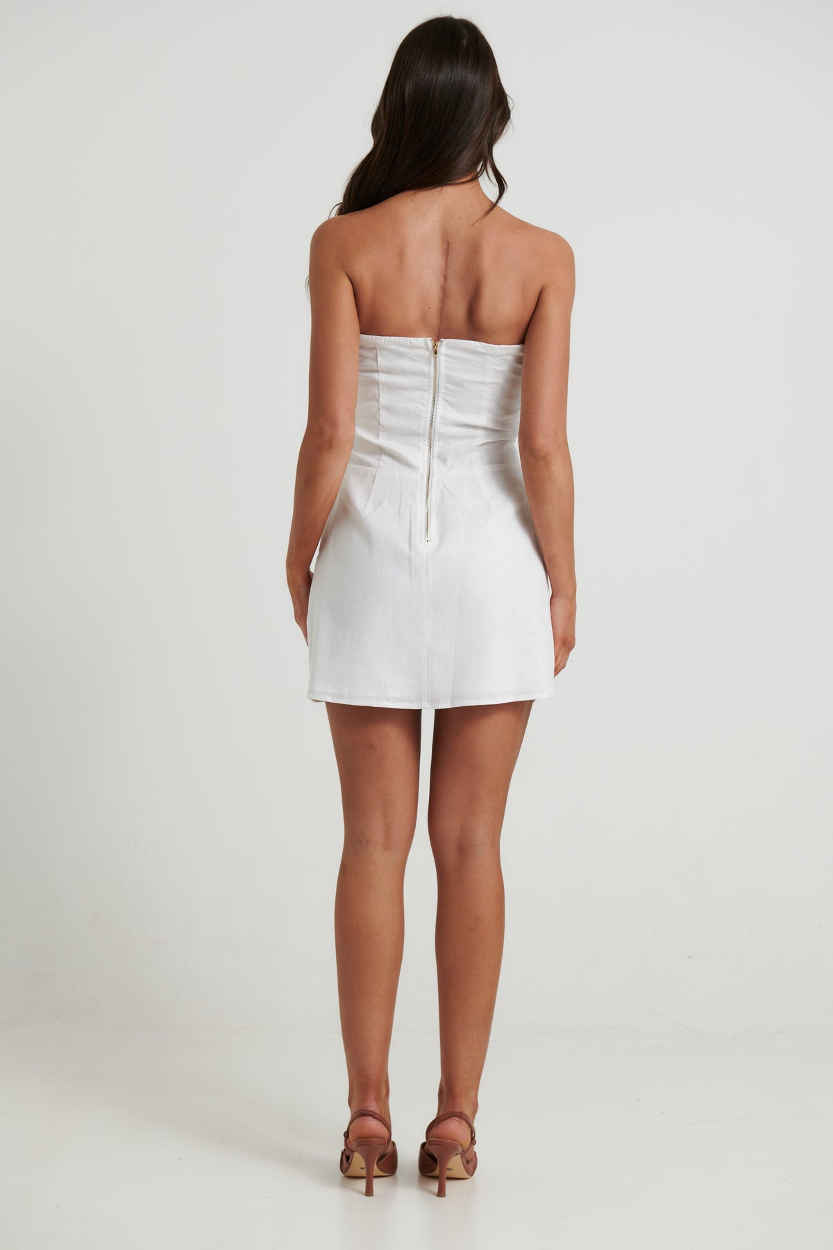 Romi Linen Dress White