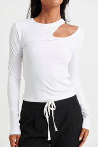 Marie Long Sleeve Top White
