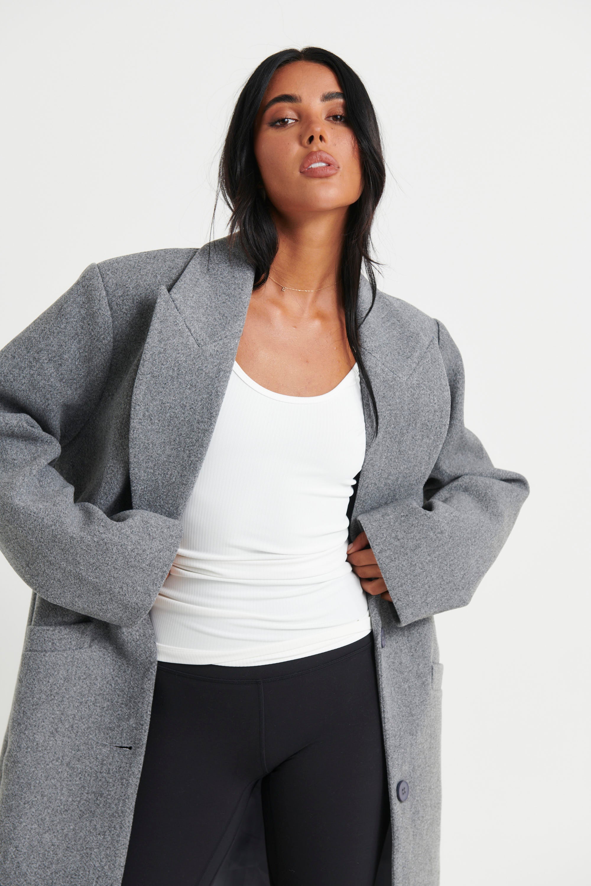 Olsen Coat Slate - FINAL SALE