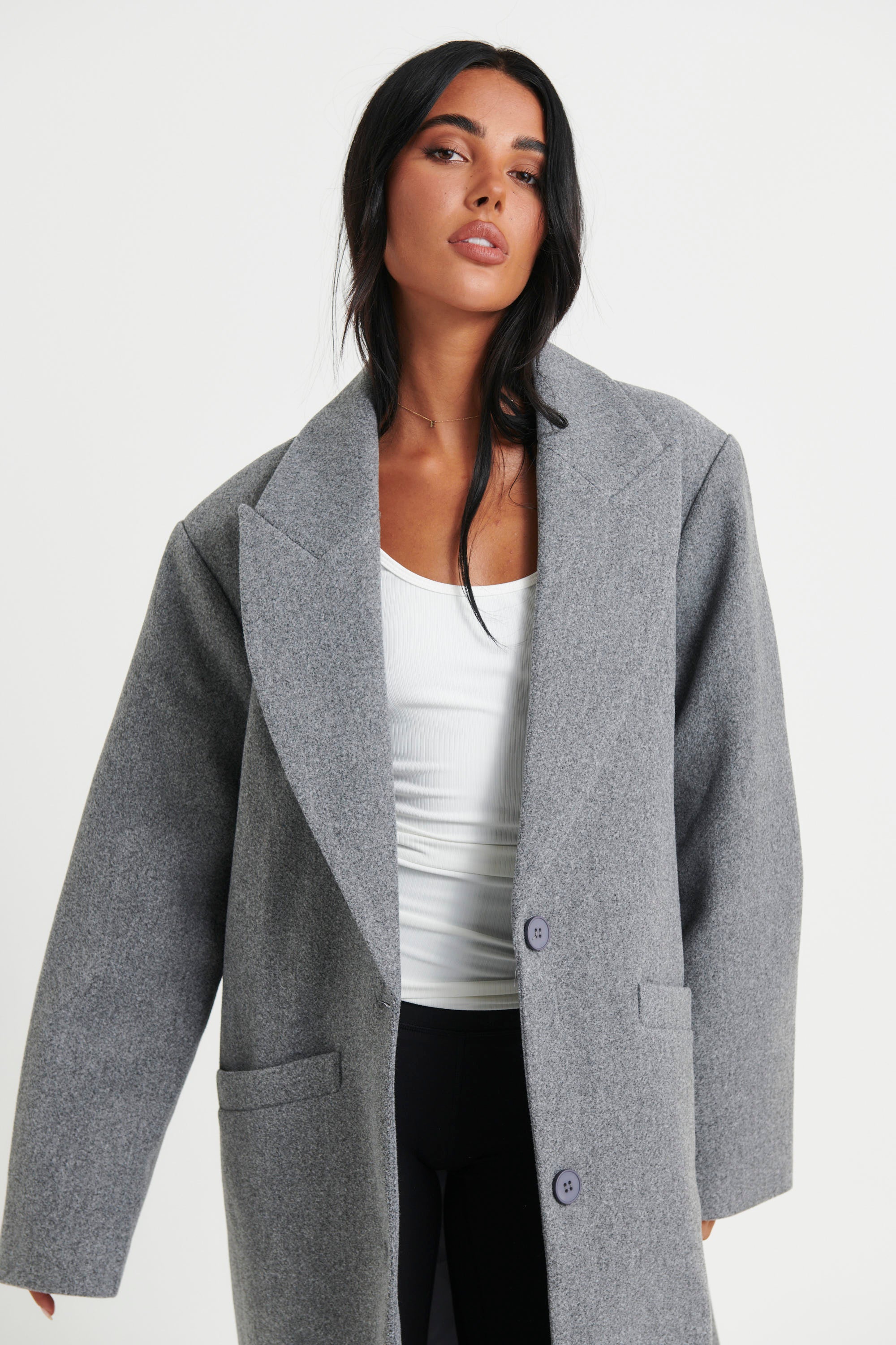 Olsen Coat Slate - FINAL SALE
