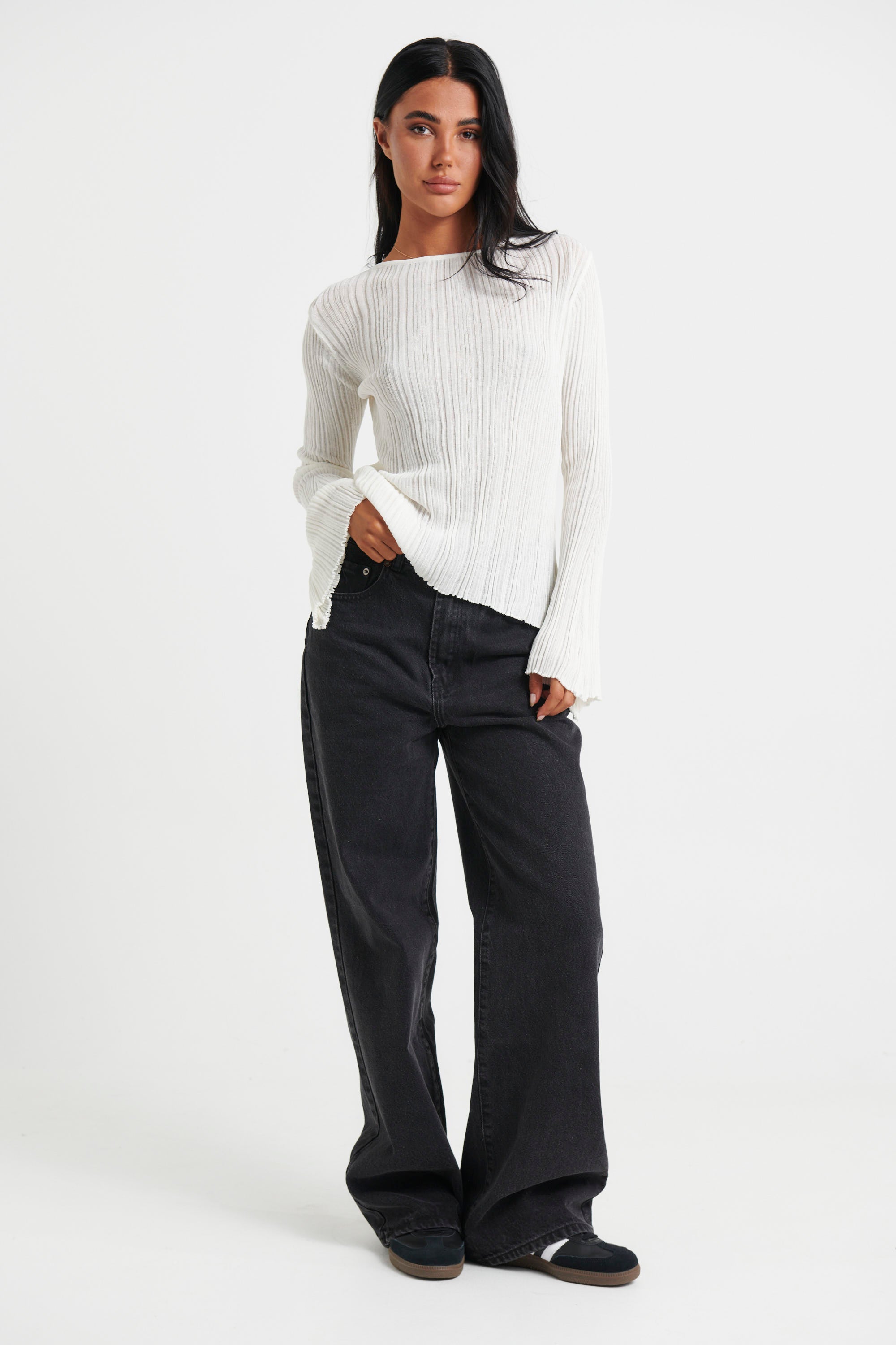 Isabella Sheer Top Cream