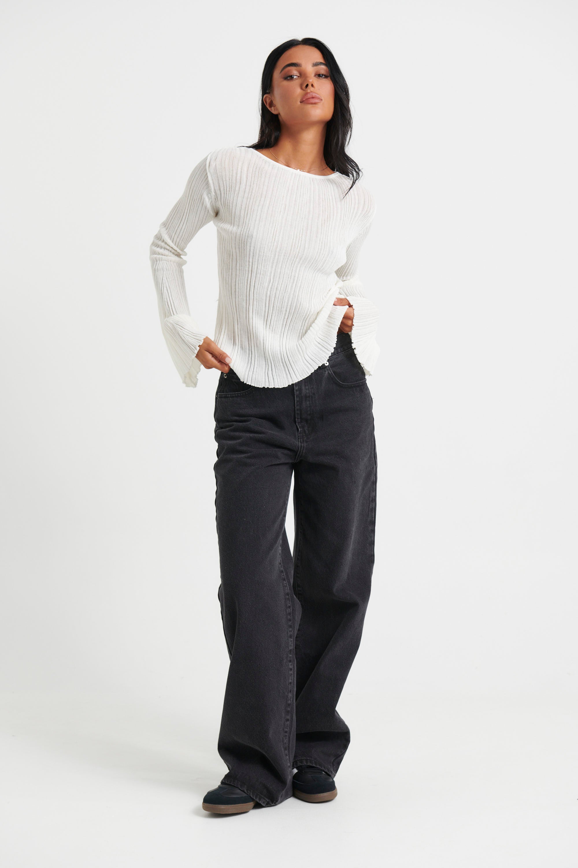 Isabella Sheer Top Cream