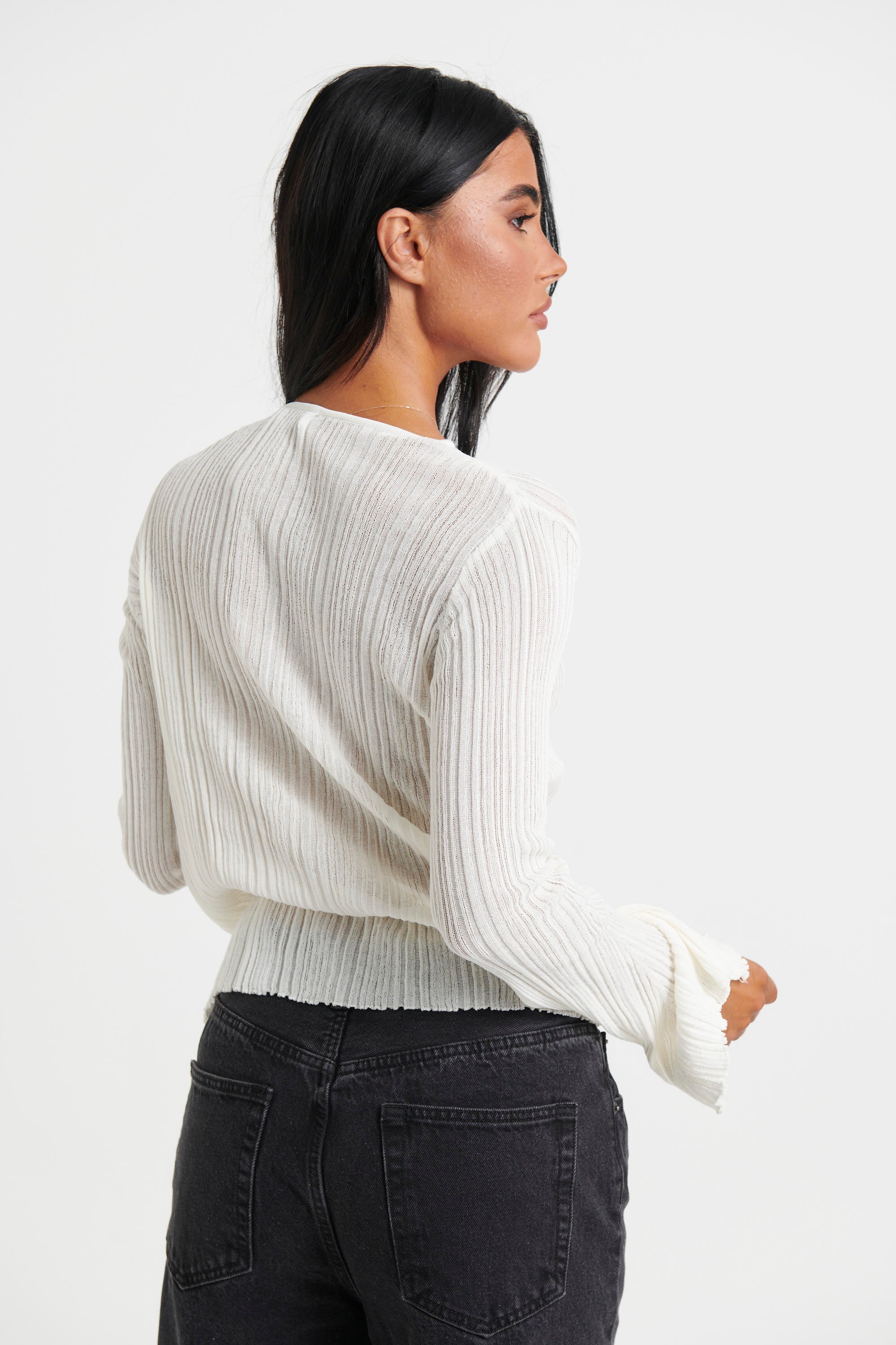 Isabella Sheer Top Cream