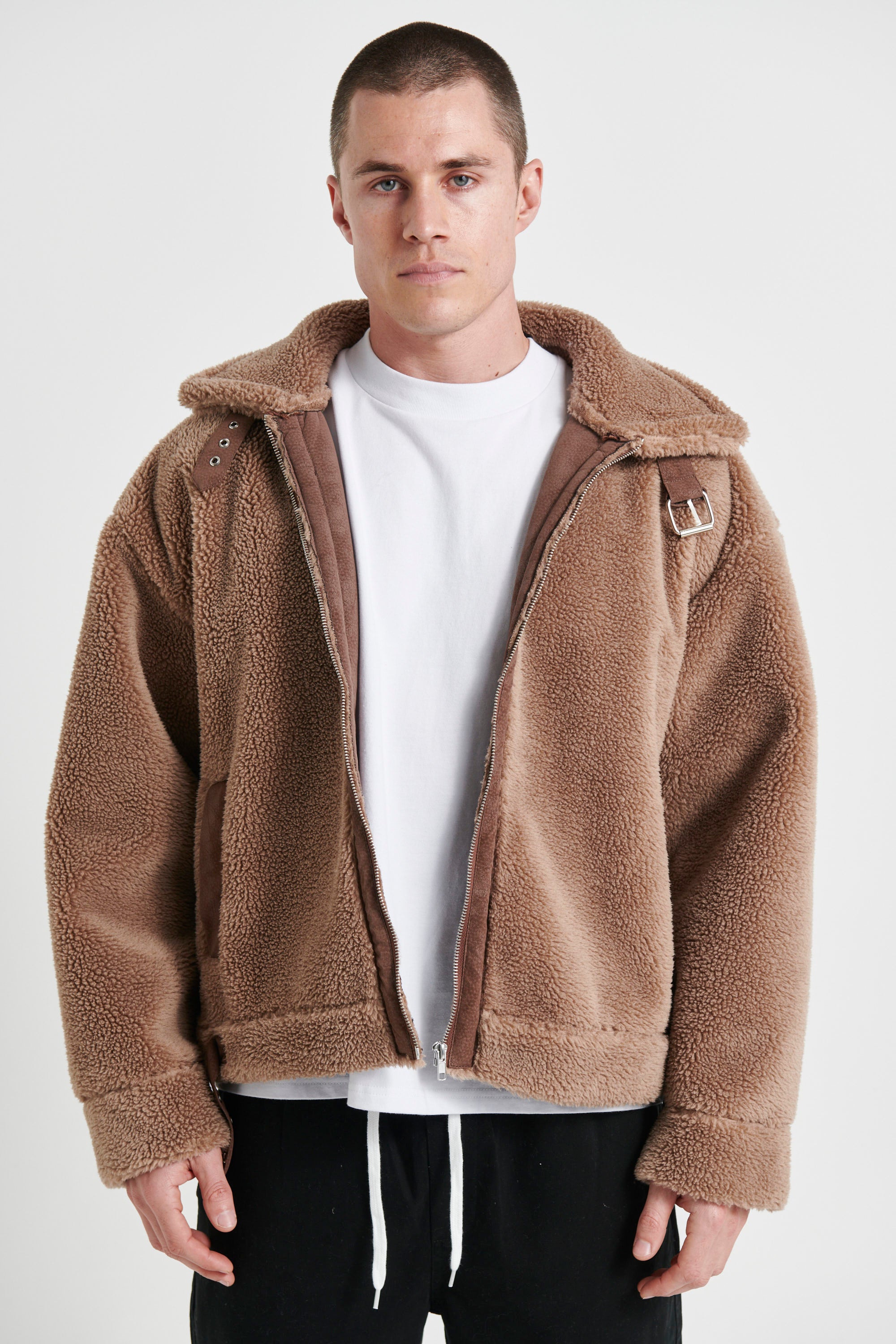 Travis Sherpa Jacket Tan - FINAL SALE