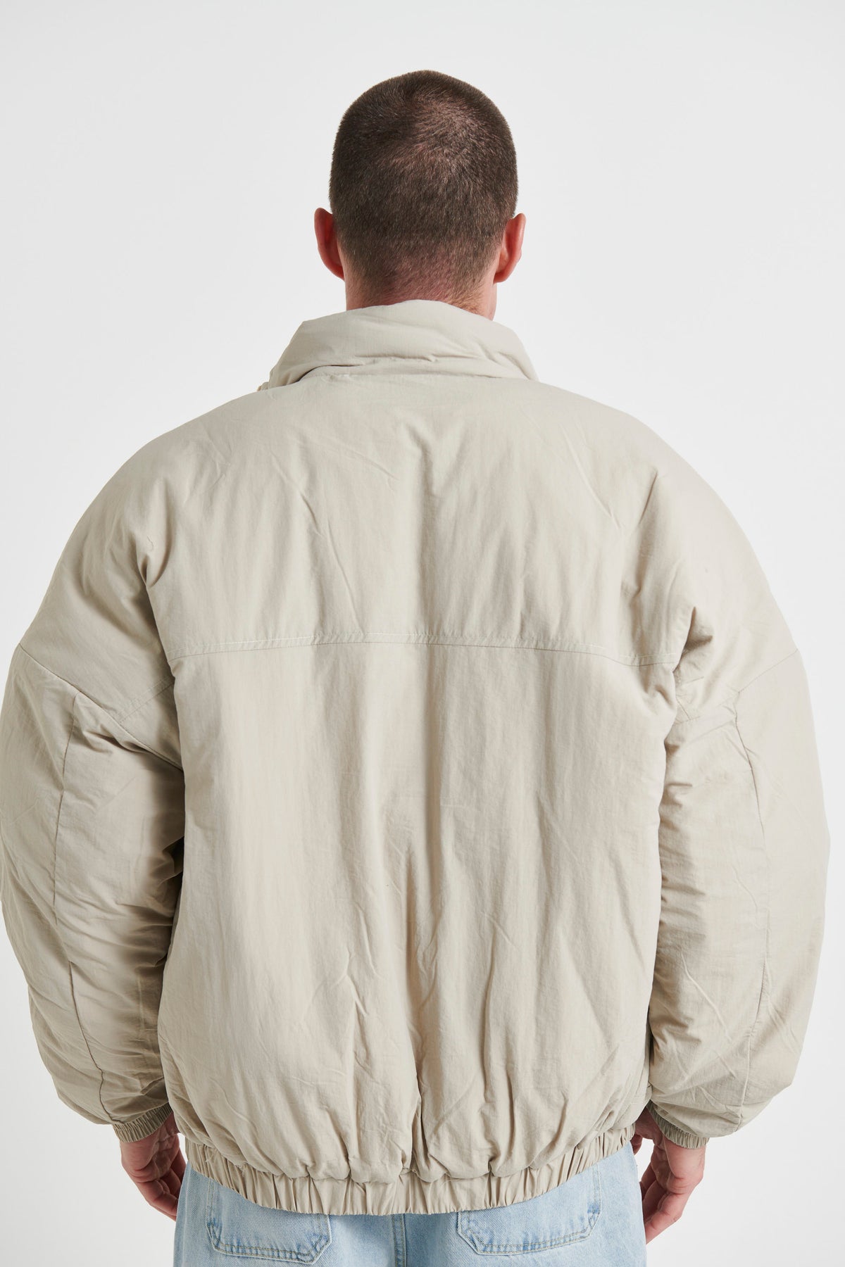 Panelled Puffer Jacket Ivory