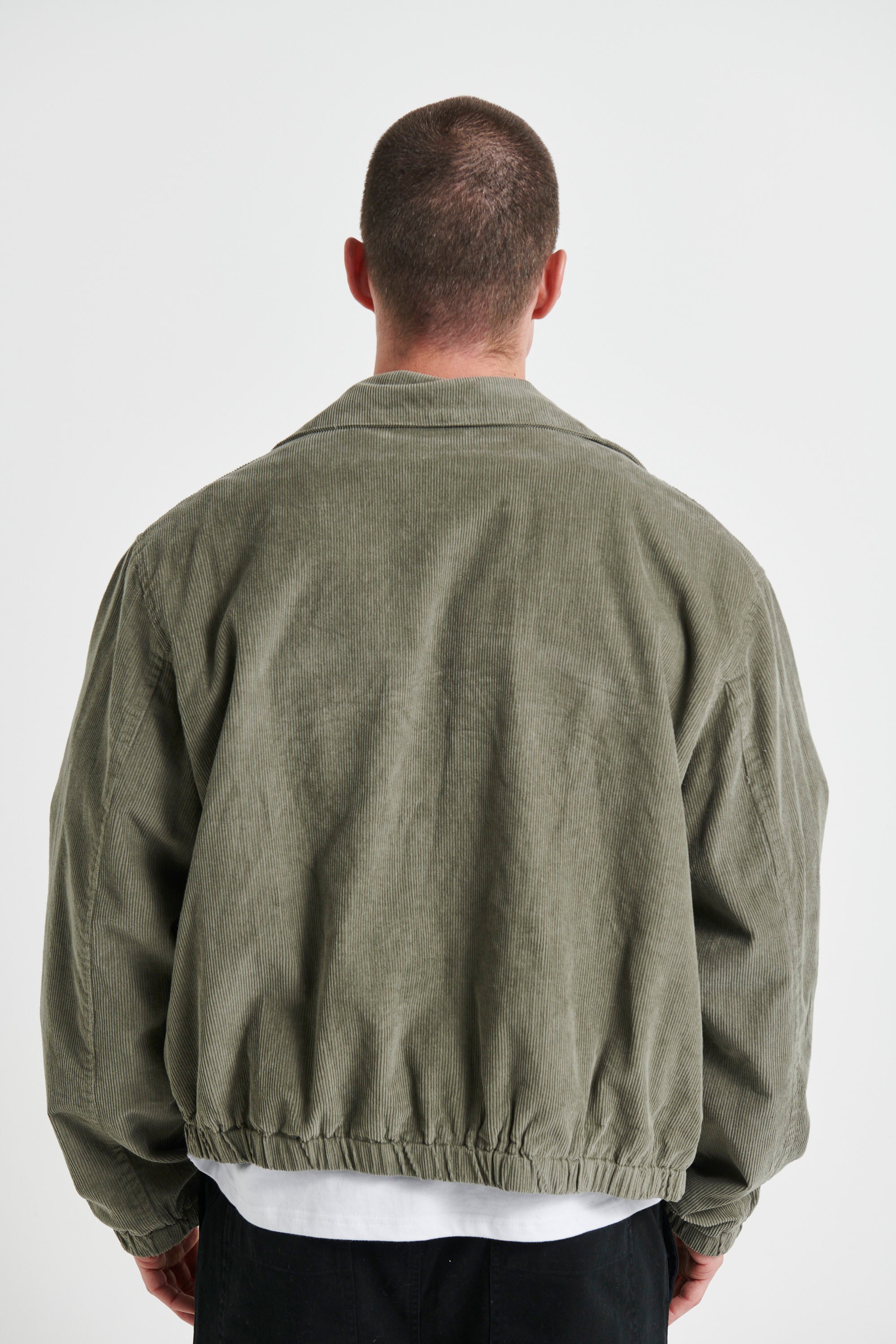 Collar Cord Bomber Khaki
