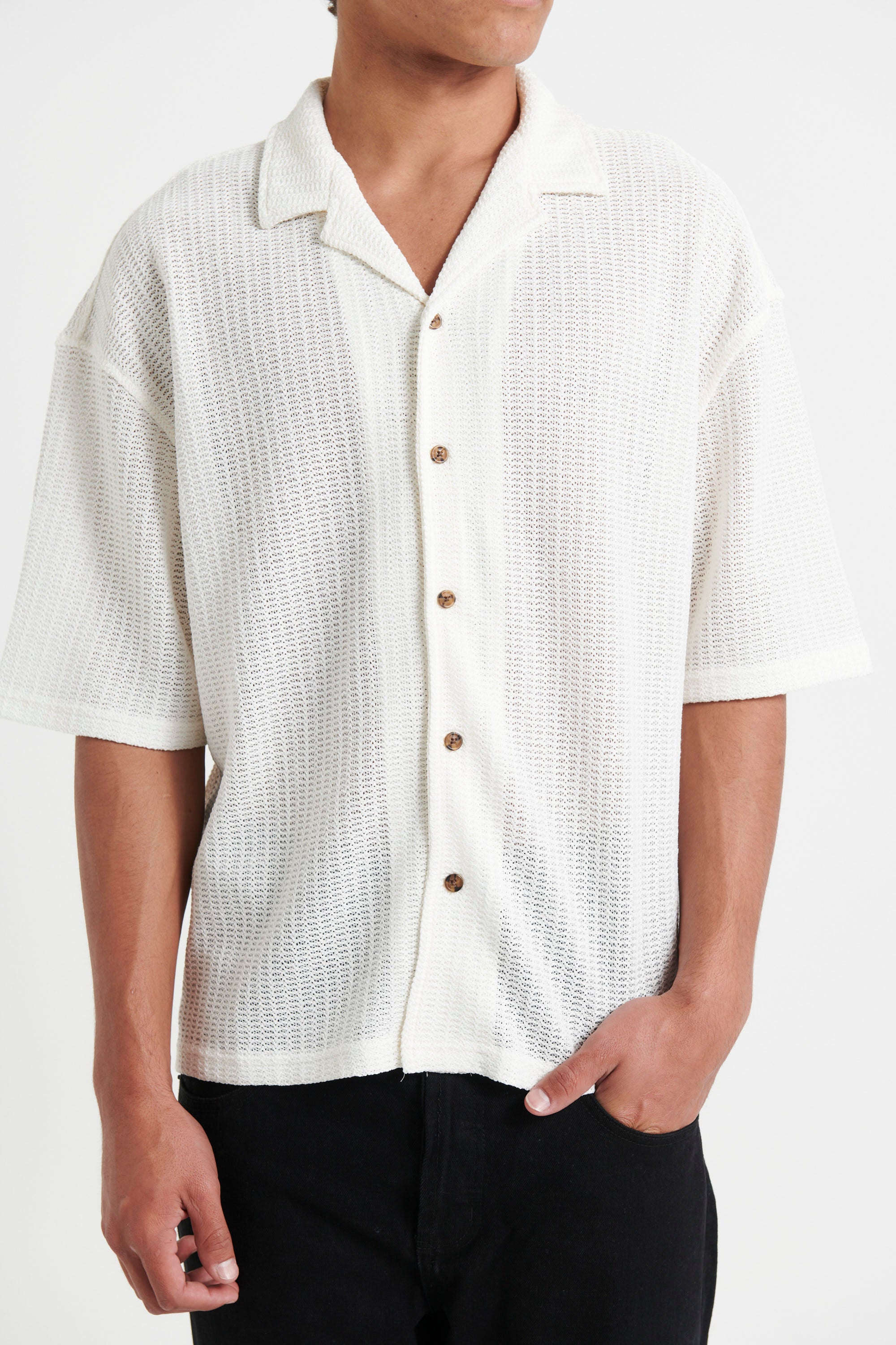 Raf Cropped Shirt Weave