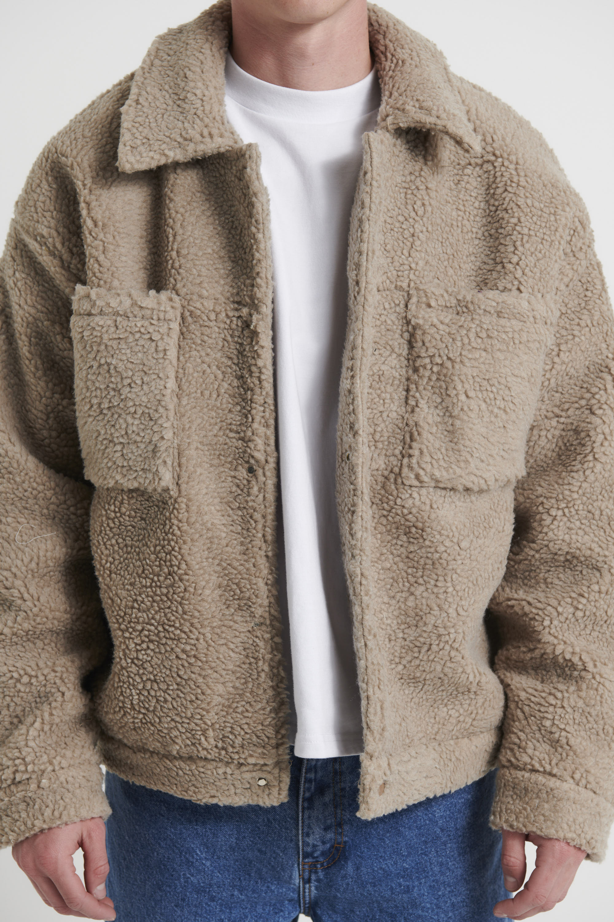 Borg Trucker Jacket Natural