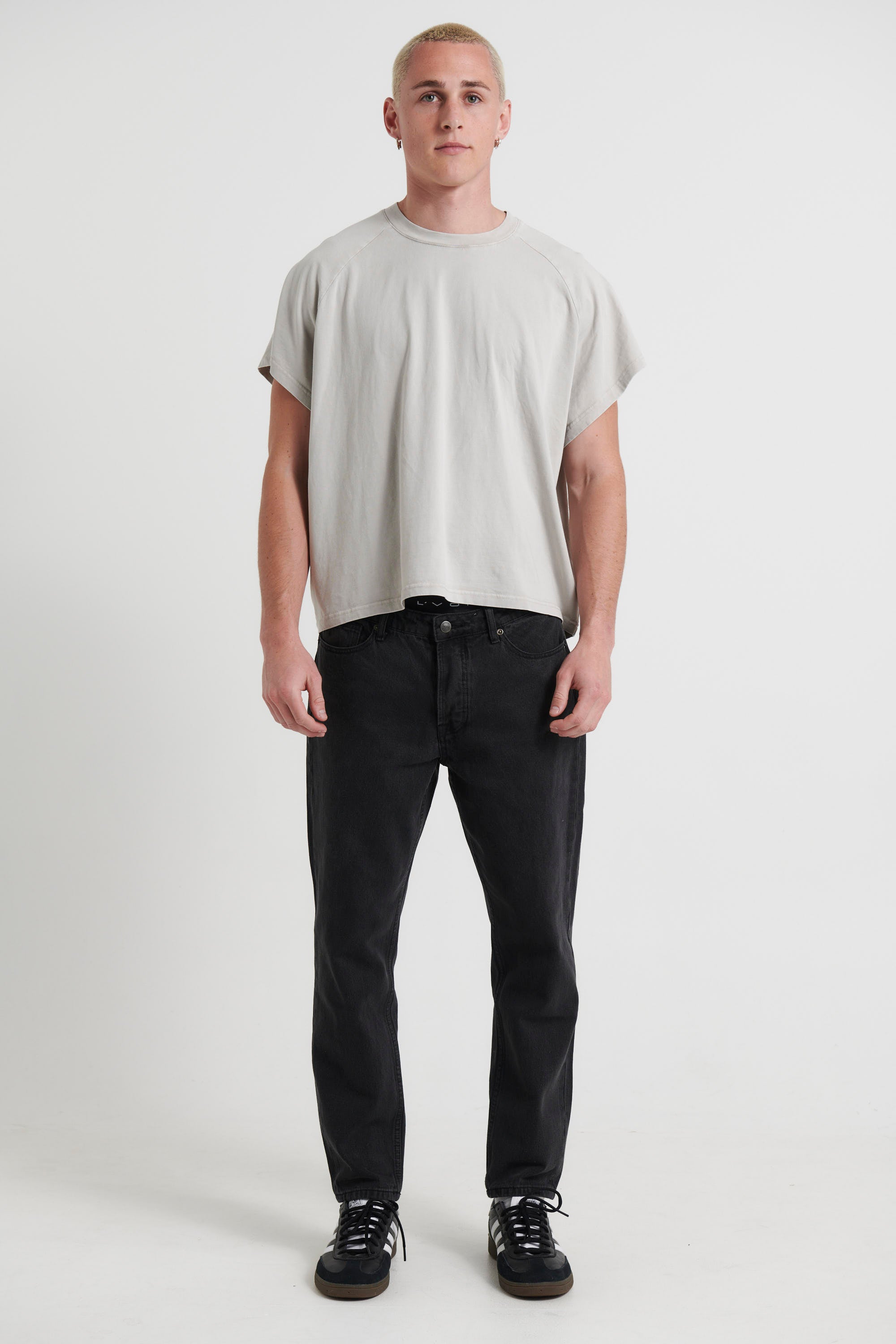 Raglan Crop Box Tank Acid Sand