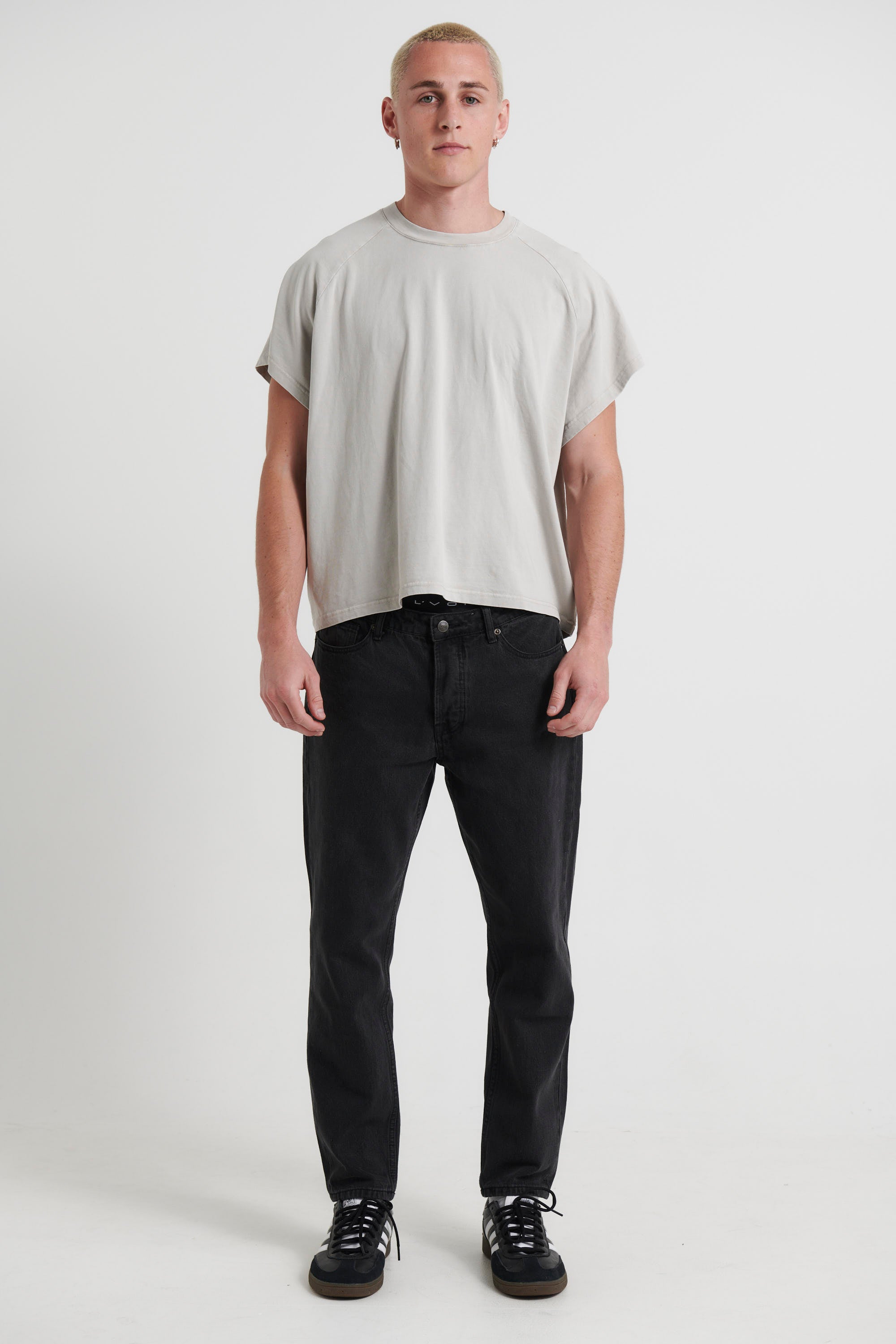 Raglan Crop Box Tank Acid Sand