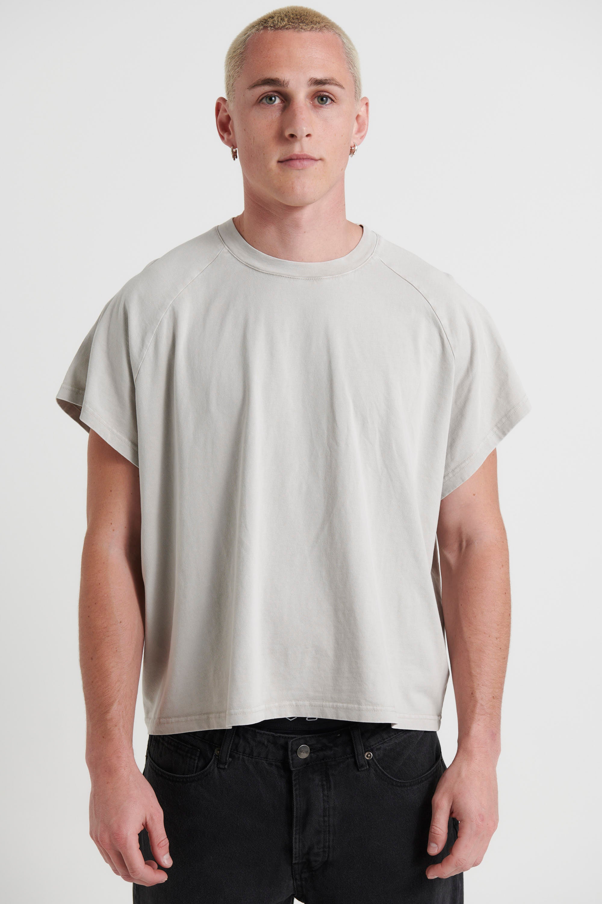 Raglan Crop Box Tank Acid Sand