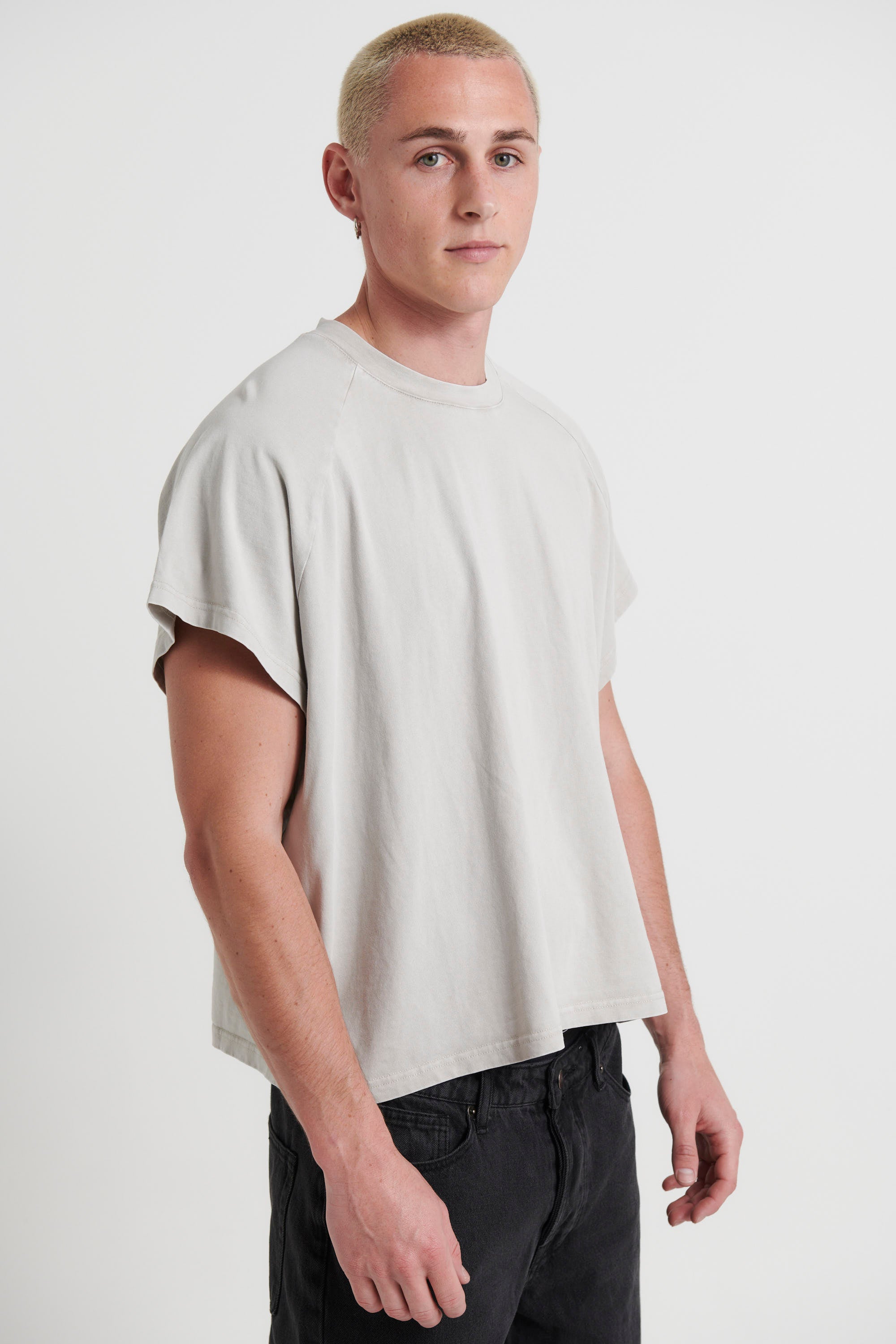 Raglan Crop Box Tank Acid Sand