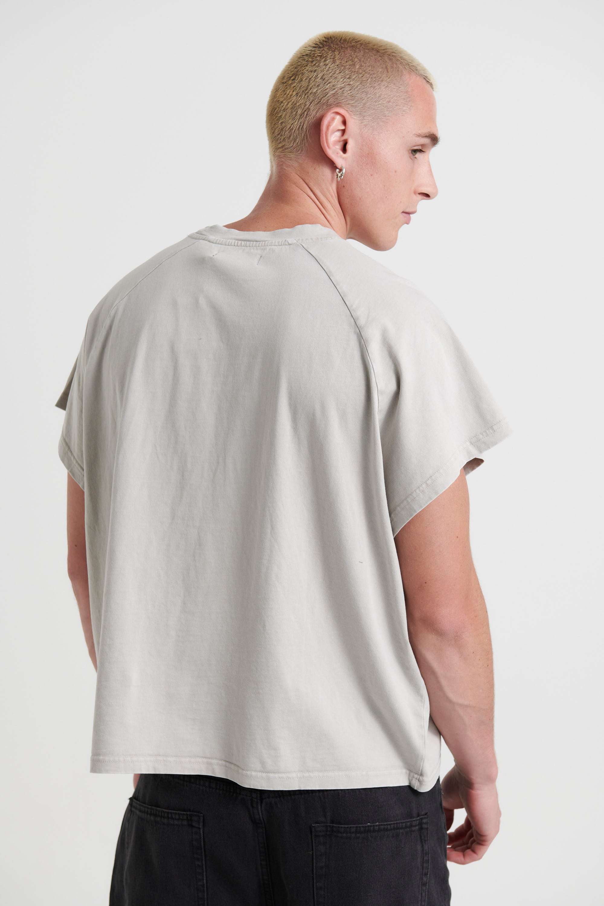 Raglan Crop Box Tank Acid Sand