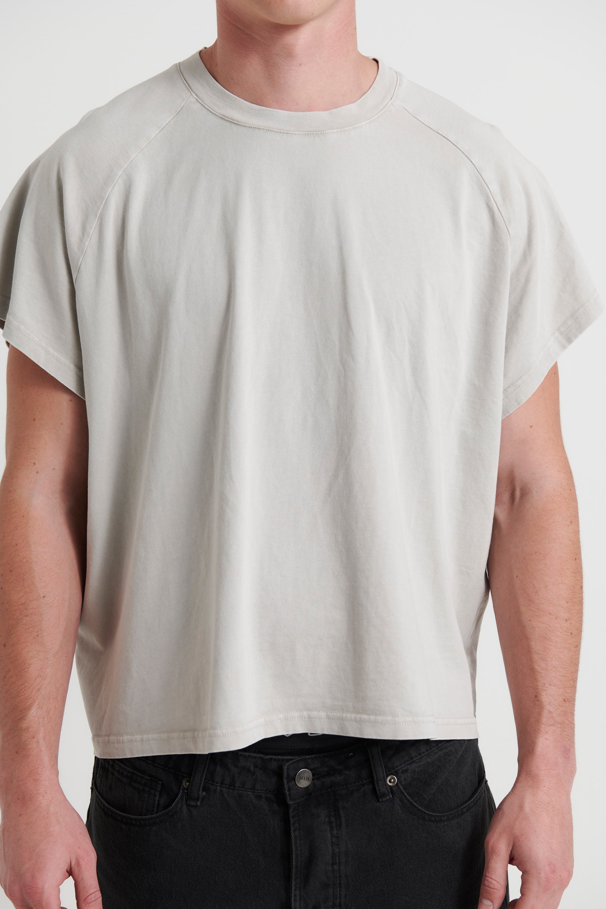 Raglan Crop Box Tank Acid Sand