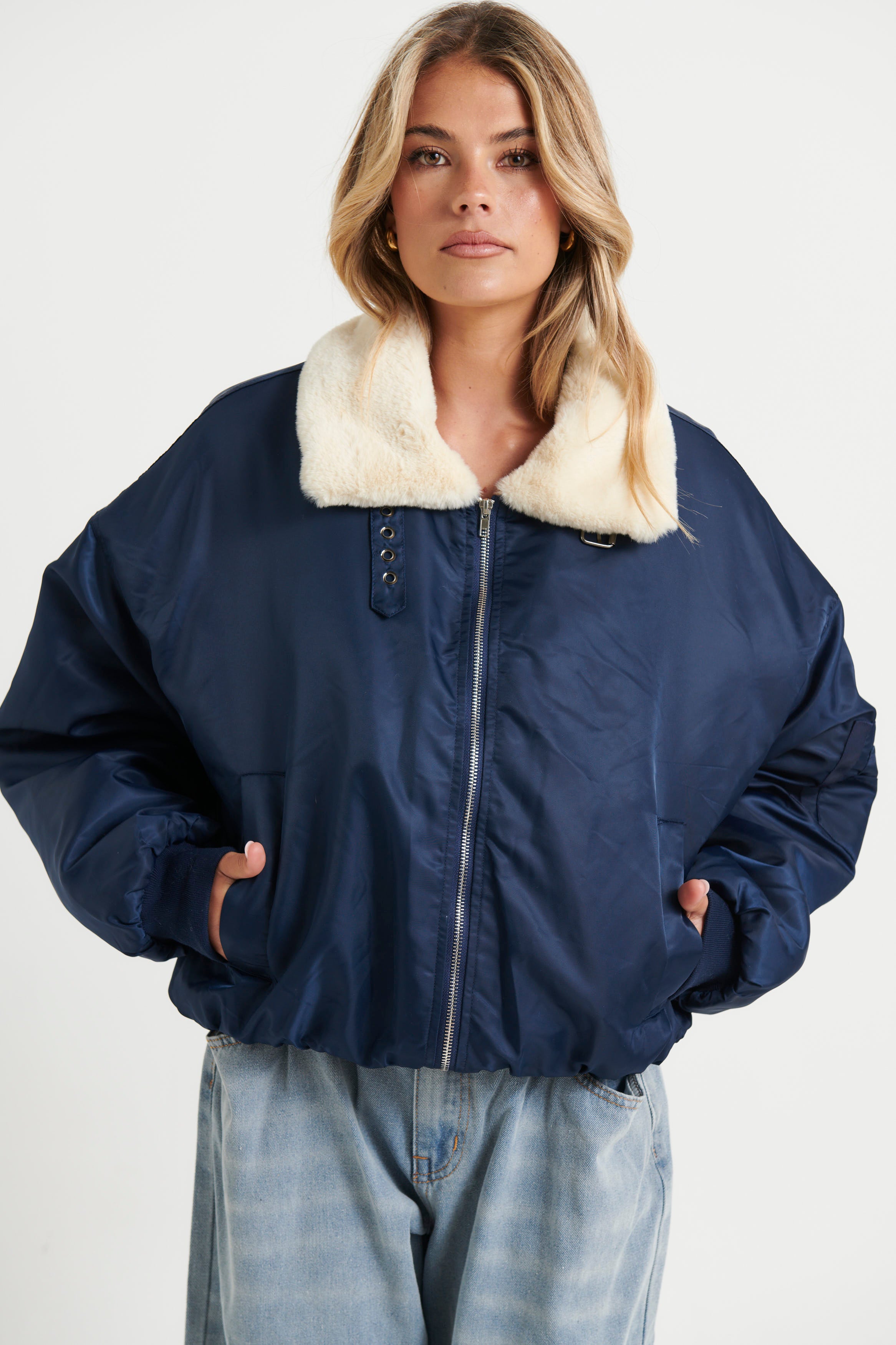 Carla Puffer Navy - FINAL SALE