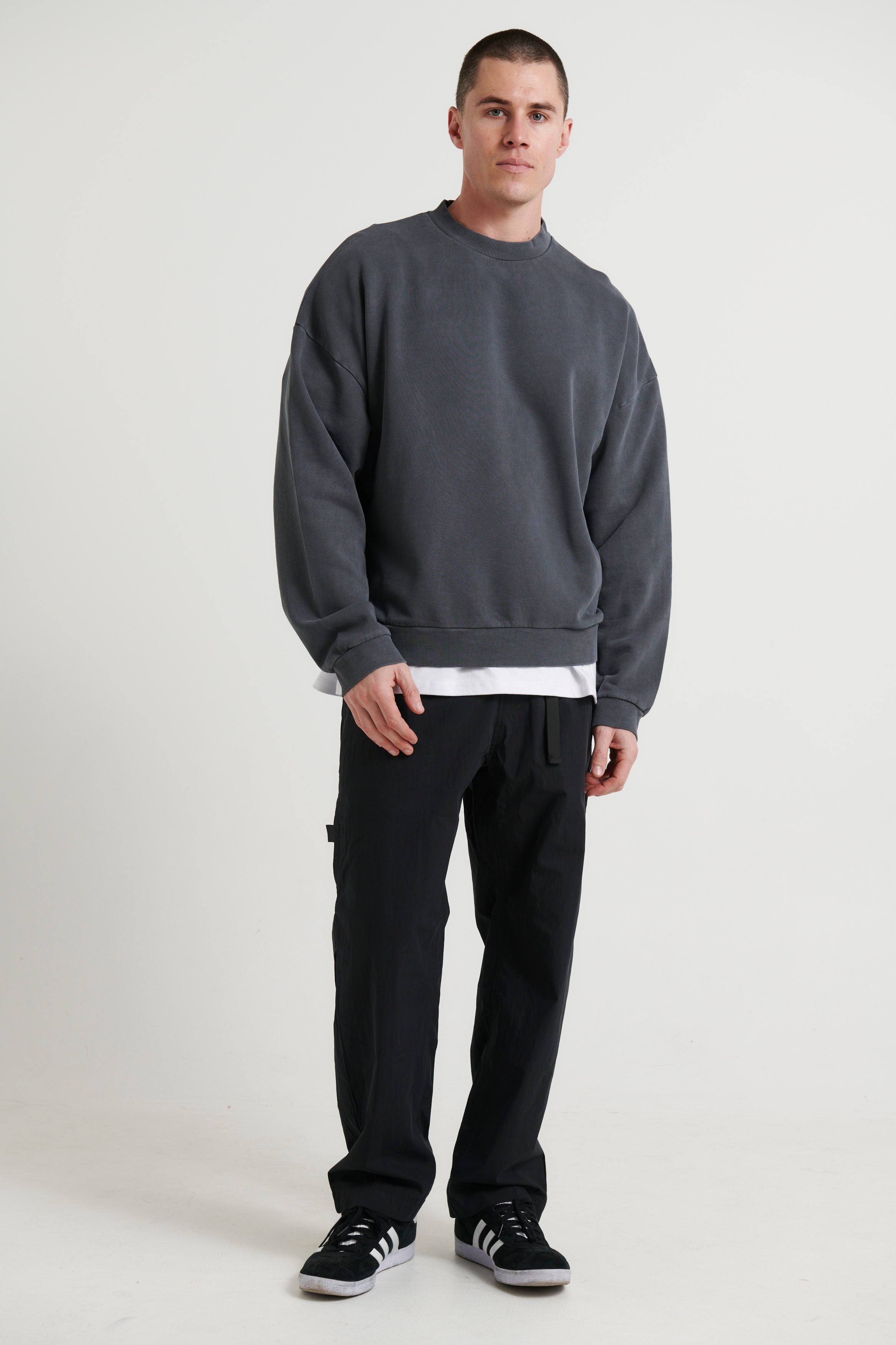 Francis Drop Sleeve Sweater Wash Black - FINAL SALE