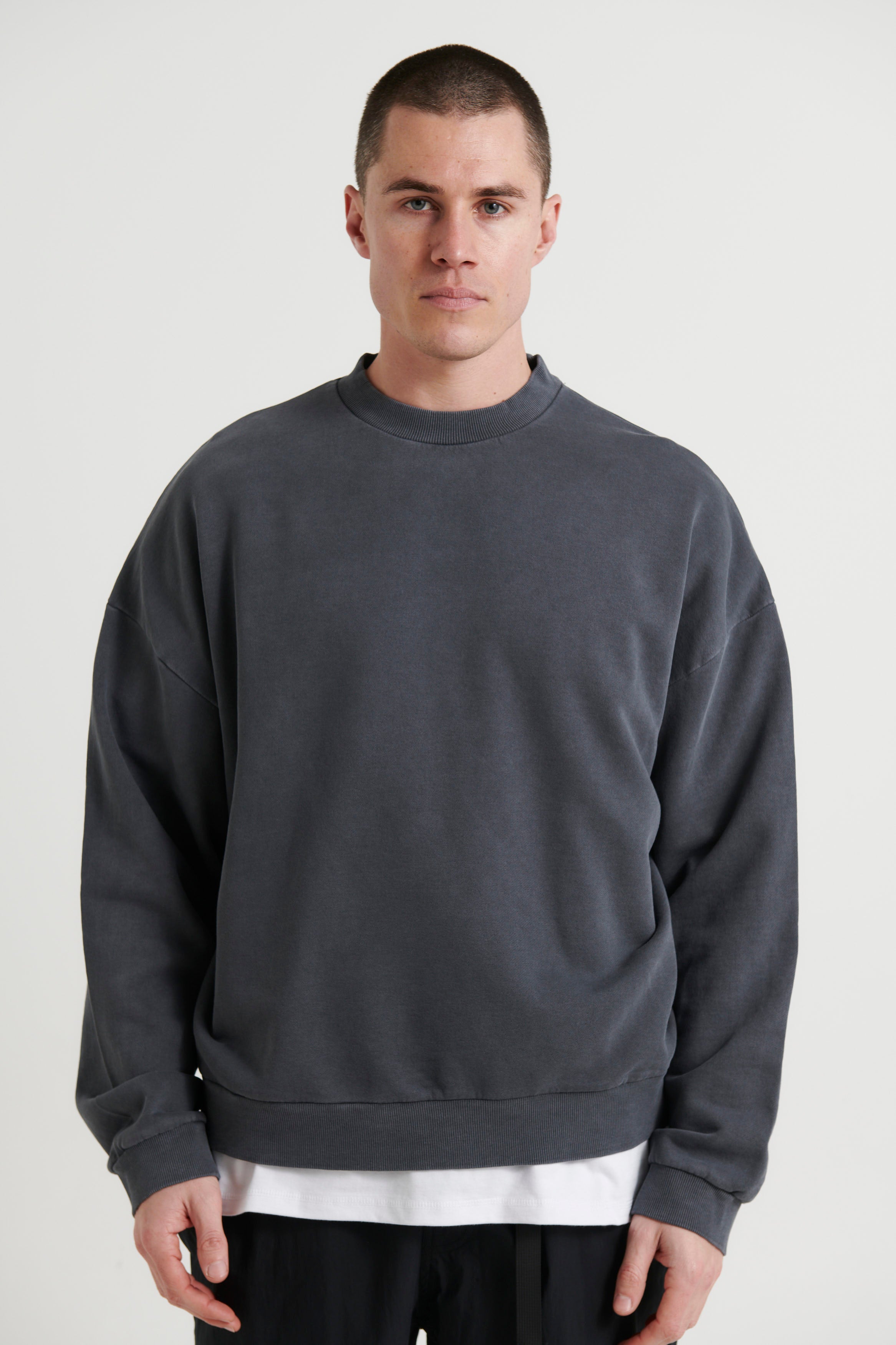 Francis Drop Sleeve Sweater Wash Black - FINAL SALE