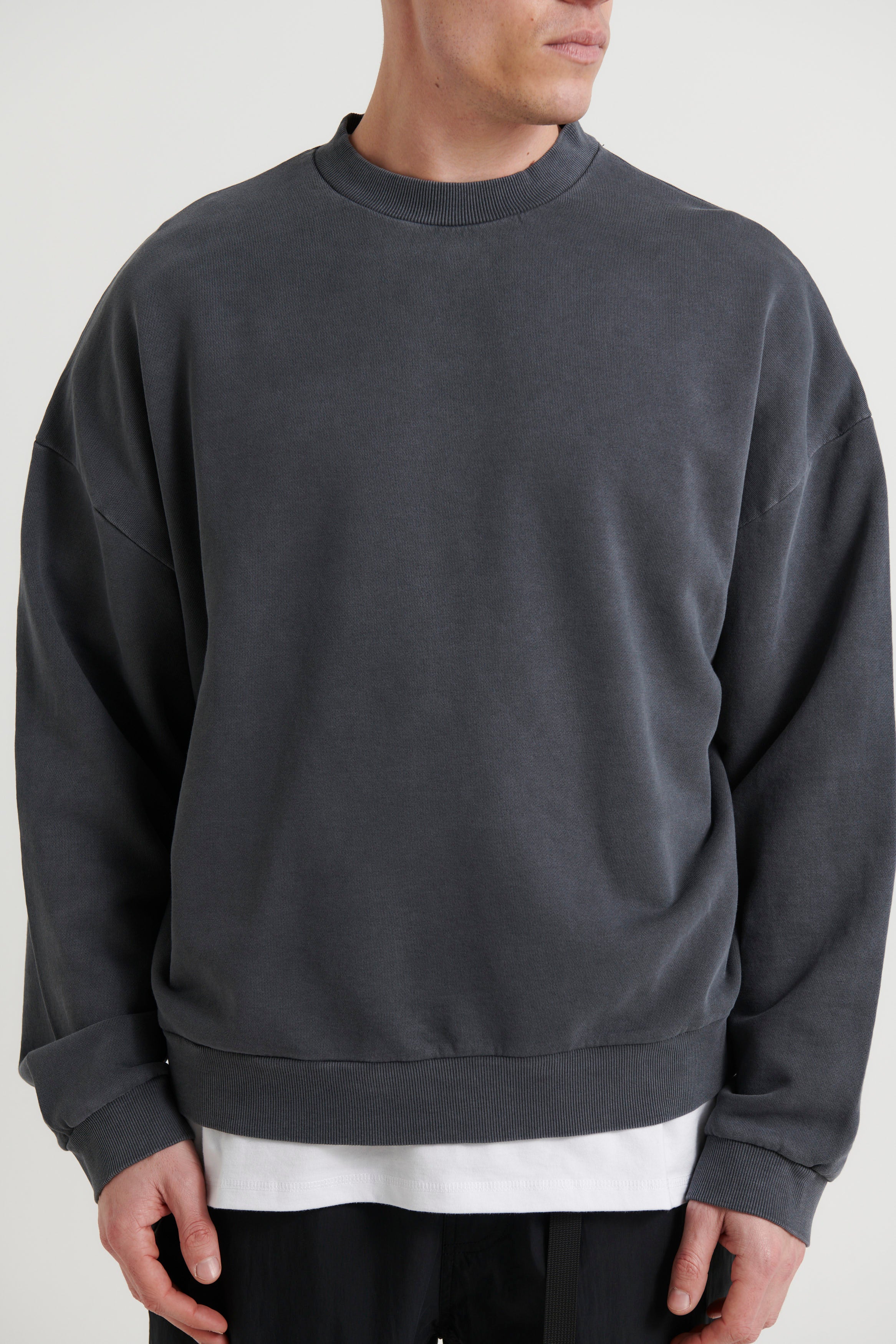 Francis Drop Sleeve Sweater Wash Black - FINAL SALE