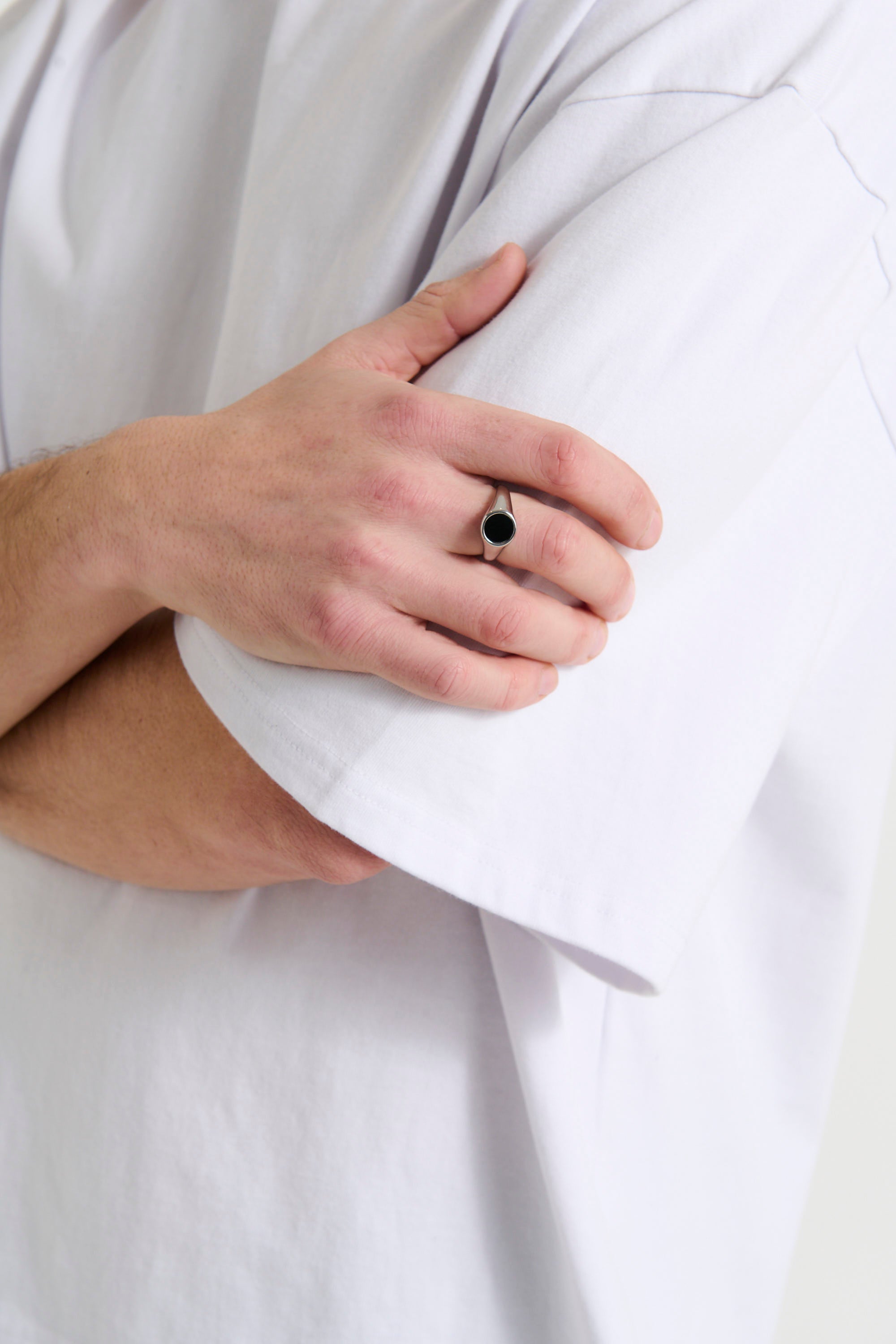 NTH Signet Ring Black/Silver - FINAL SALE